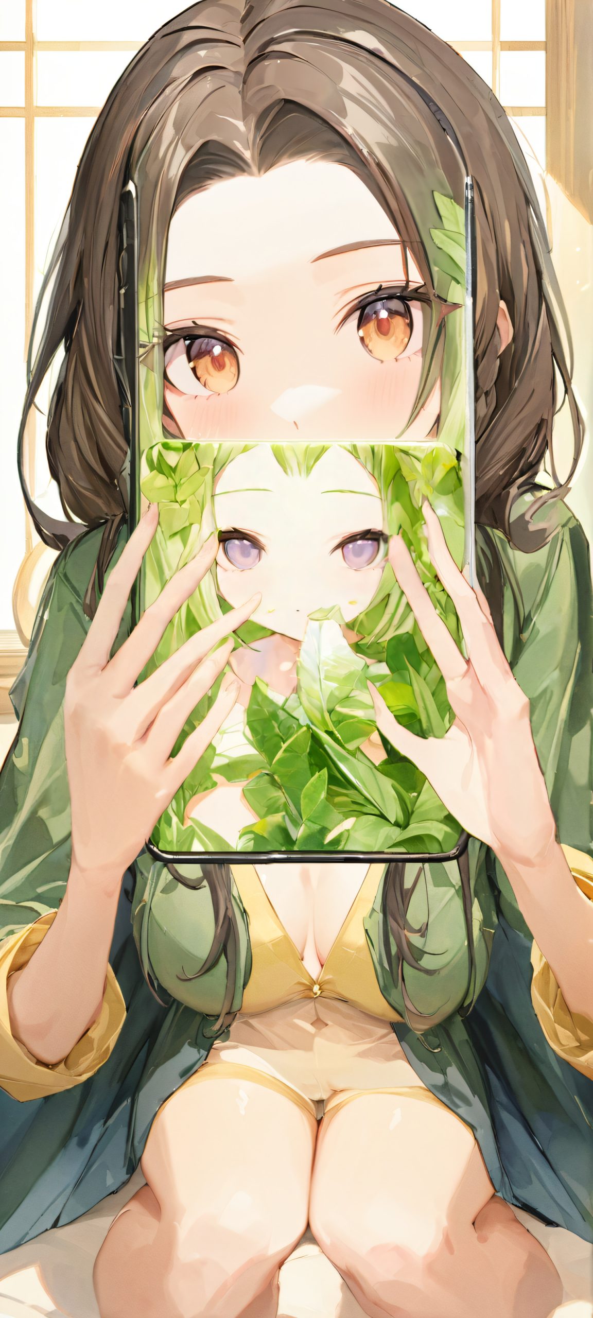 watercolor woman iphone wallpaper scaled