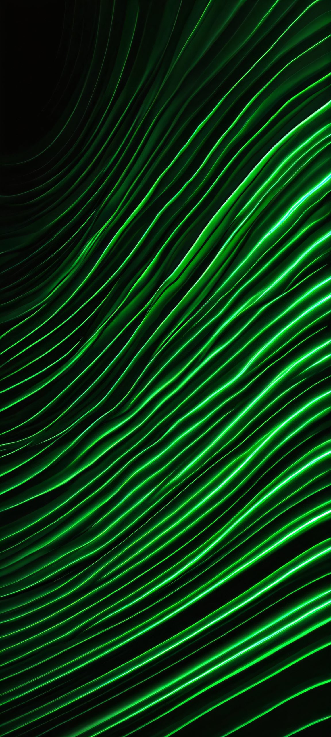 wavy green masterpiece mobile wallpaper scaled