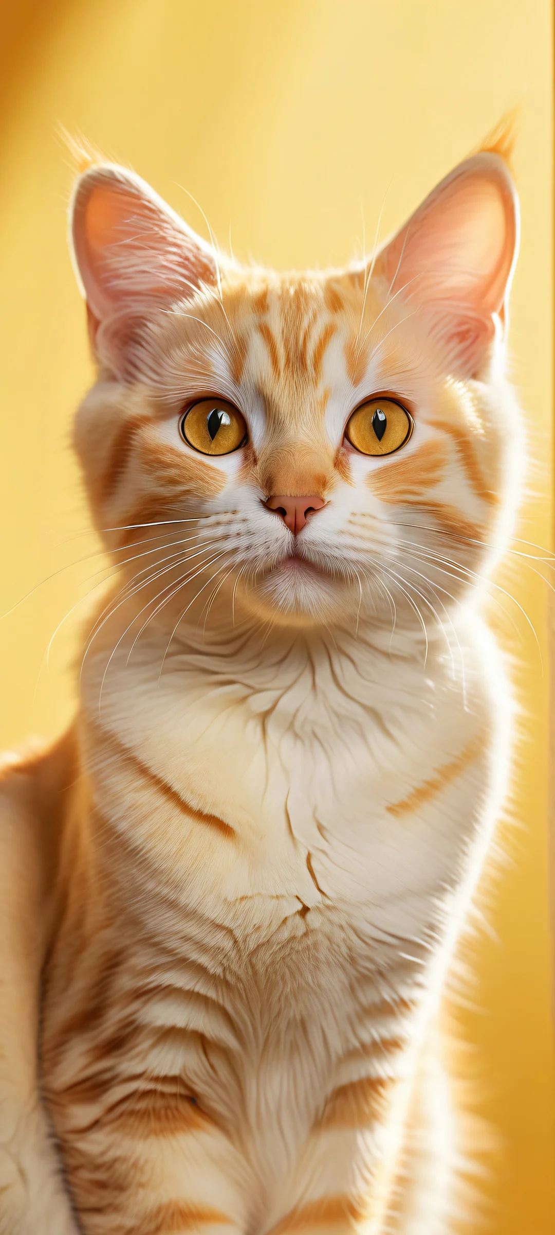 Adorable cat in a sunny setting for iPhone and Android phone wallpapers. Perfect for your mobile home screen.