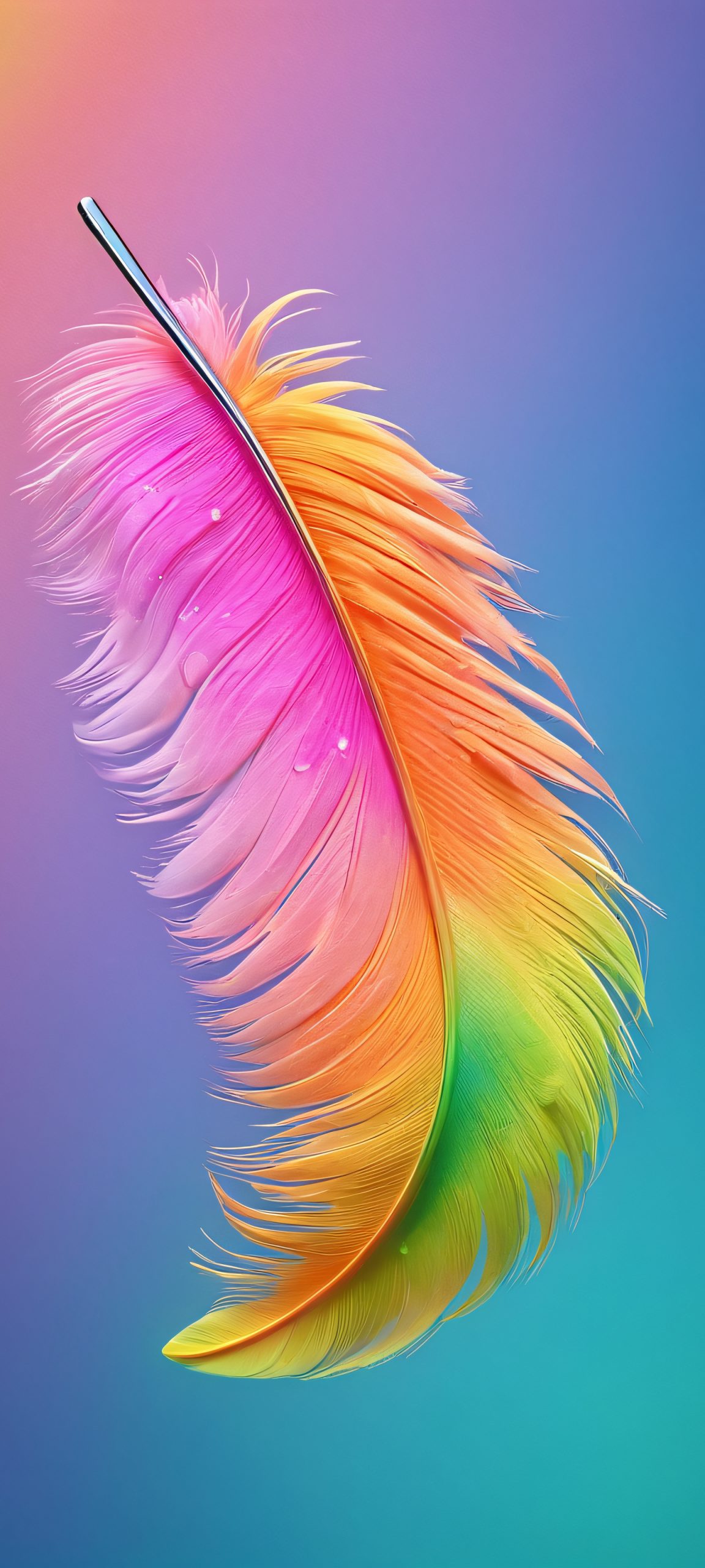 Delicate feathered wisps dance across a dreamy water scene, perfectly optimized for iPhone, Samsung Galaxy, and Android home screens