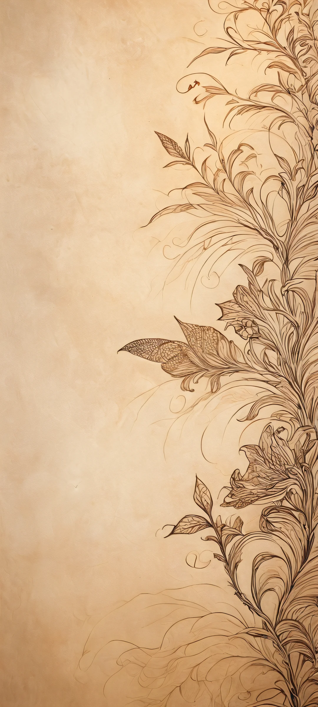 Inked artwork of whimsical creatures on iPhone/Android phone backgrounds