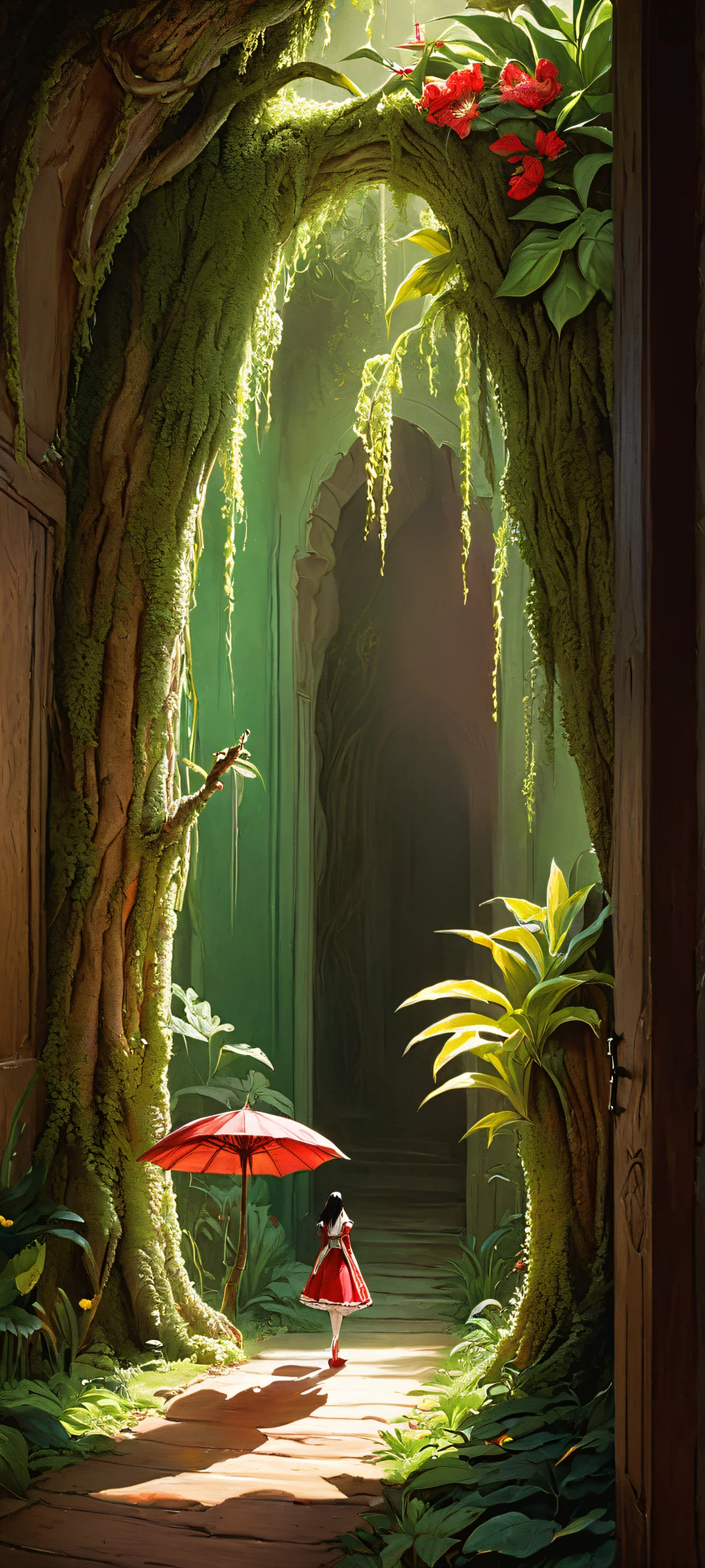 Delightful iPhone/Android wallpaper featuring intricate paper-like details from Alice: Madness Returns, perfect for iOS depth effect and portrait composition.