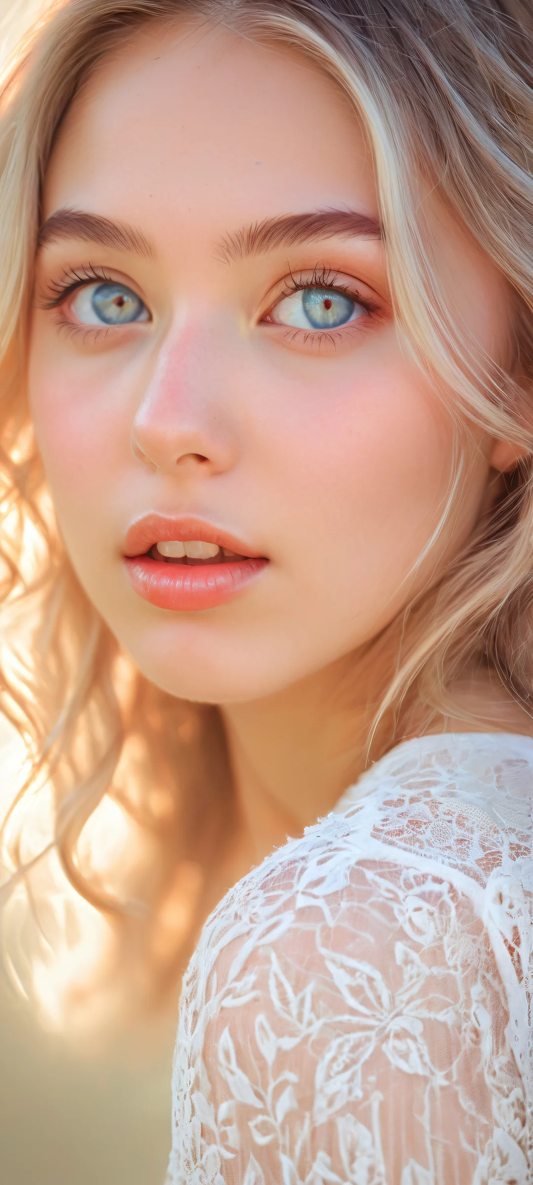 A serene digital realm featuring The Cutest Girl in the World, perfectly optimized for iPhone and Android home screens.