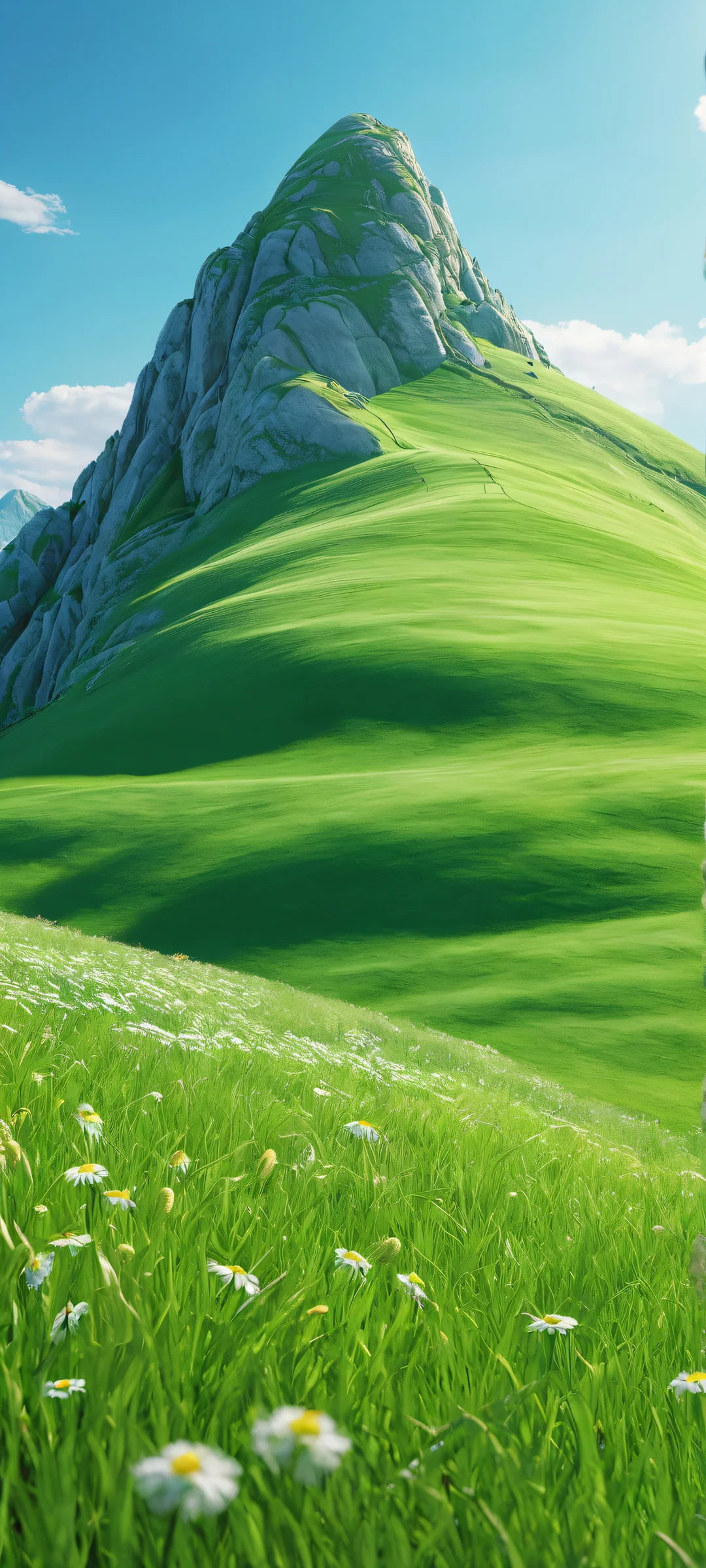 Wizard's Meadow Lock Screen for iOS & Android Ethereal wizard amidst vast rolling meadow, iPhone and Android users will love this stunning vertical mobile wallpaper