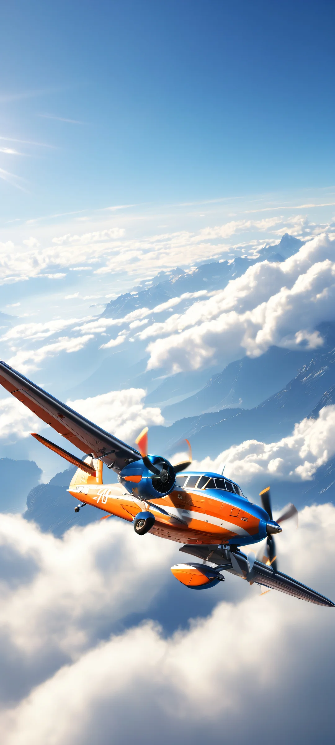 iPhone and Android users will be mesmerized by this stunning vertical portrait artwork of an airplane, with intricate cabin designs and ethereal lighting. Perfectly optimized for your phone's home screen.