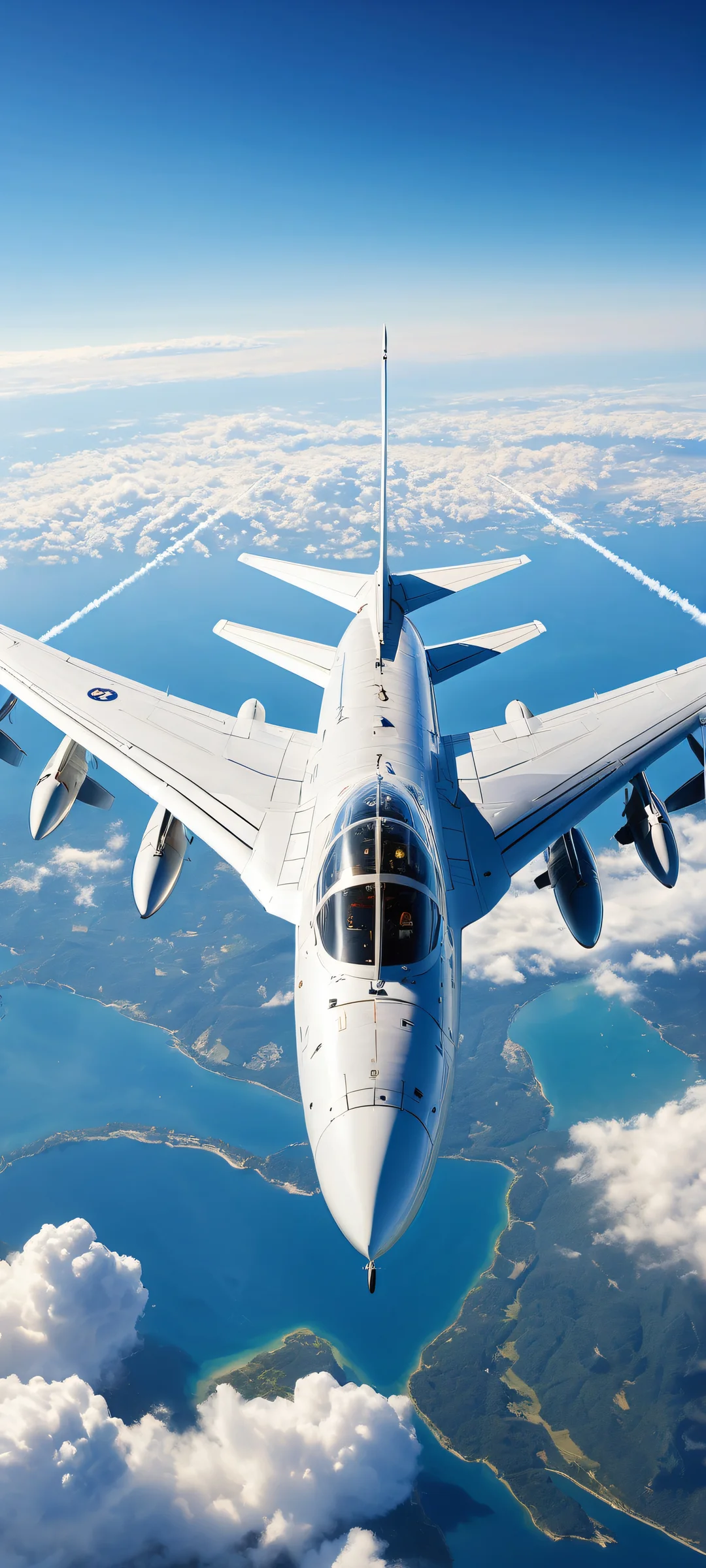 A stunning vertical portrait of Airborne aircraft against a vast pure void, perfectly optimized for iPhone and Android home screens.