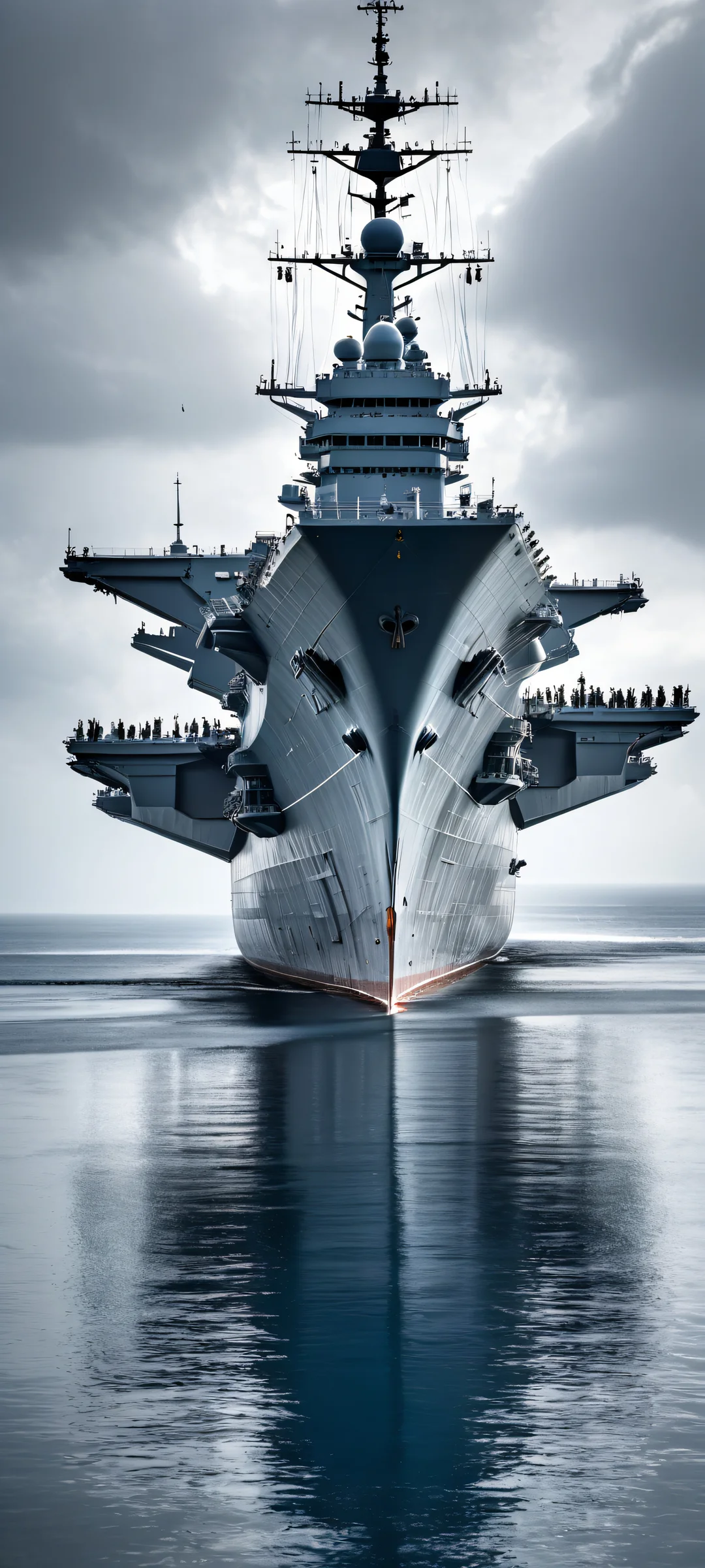 iPhone/Android breathtaking digital art of aircraft carrier 'ARA 25 de mayo' with insane micro-details and ethereal lighting.