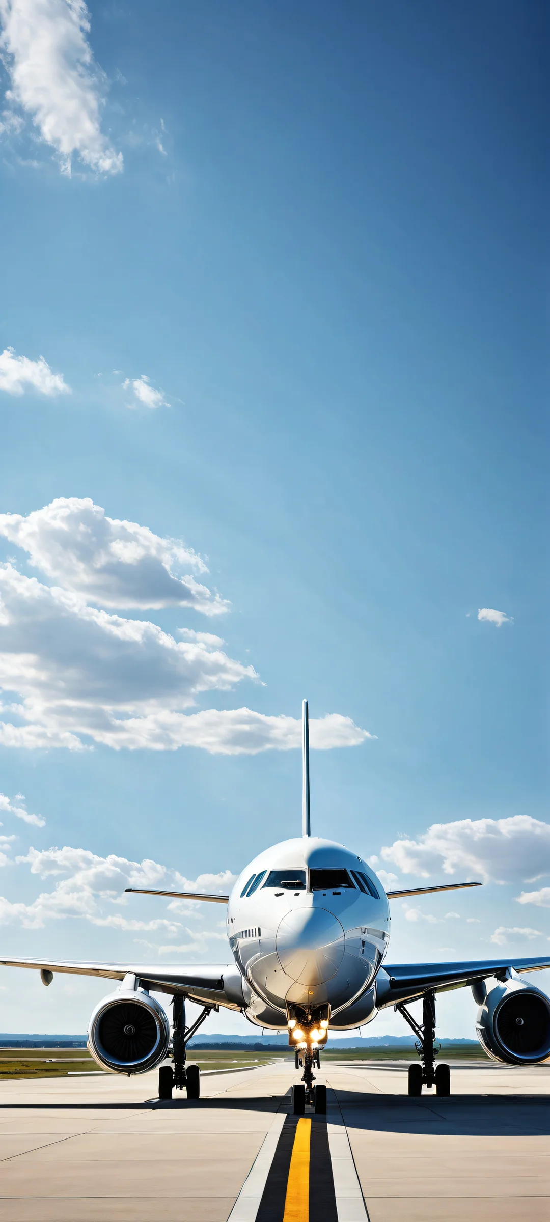 iPhone/Android users will love this stunning vertical portrait of an aircraft in a dramatic outdoor setting with intricate micro-details, perfectly optimized for your device's home screen.