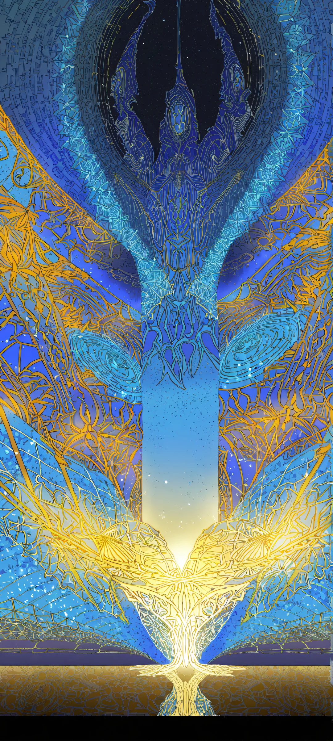 Aki walks away from the viewer in a futuristic cityscape on Planetes, perfectly optimized for iPhone and Android home screens.