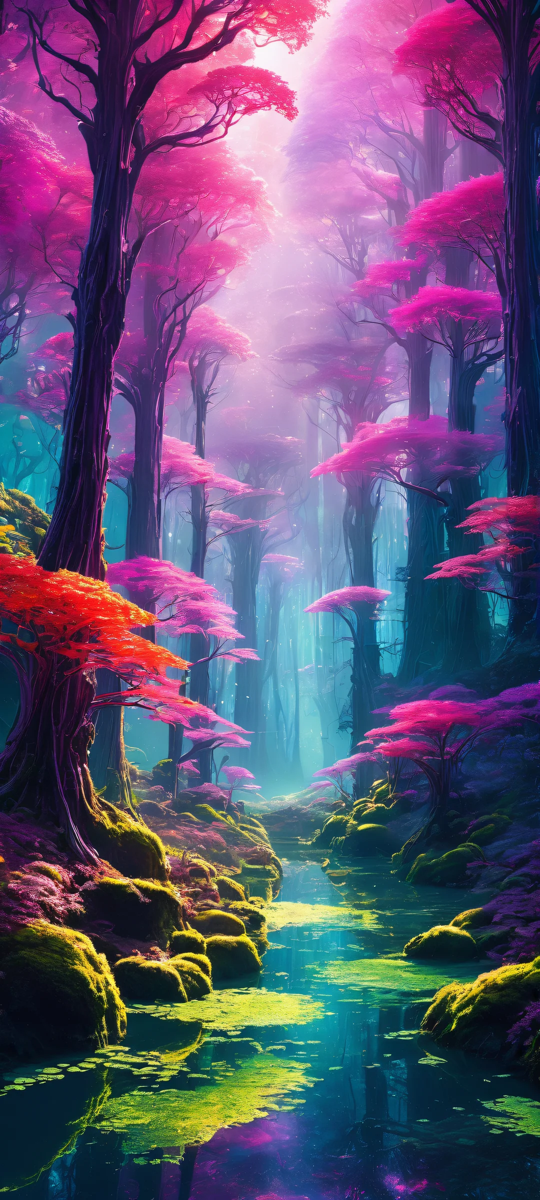 Explore the vibrant world of an alien forest on your iPhone or Android device.