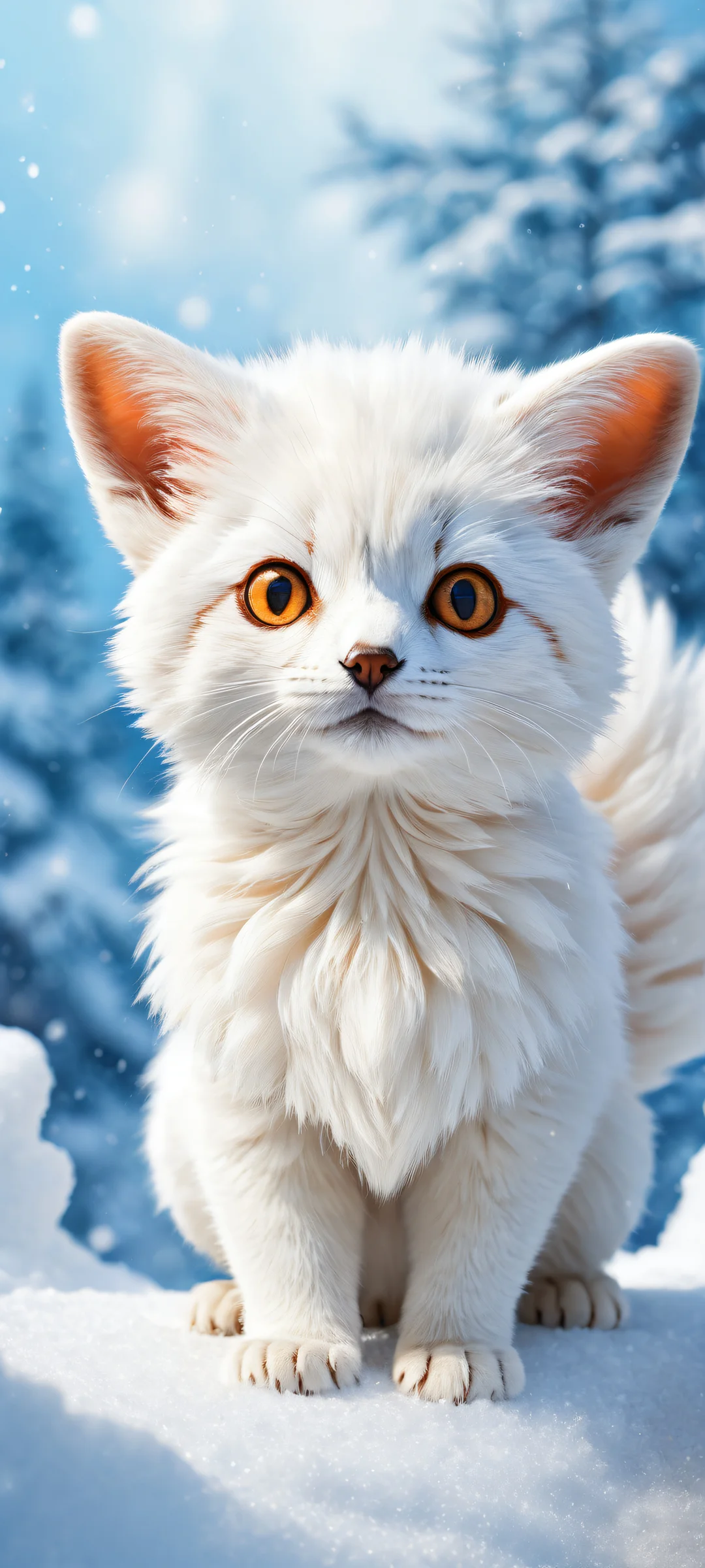 Breathtaking portrait of Alolan Vulpix for iPhone and Android, showcasing stunning textures and scale.