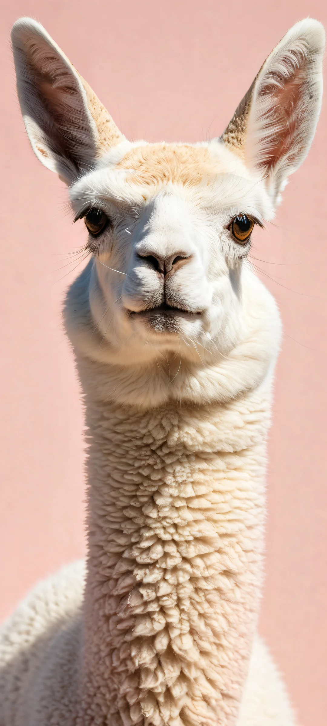 Ethereal alpacascape for iPhone/Android - a breathtaking portrait artwork with detailed micro-details, soft pastel shades, and radiant lighting.