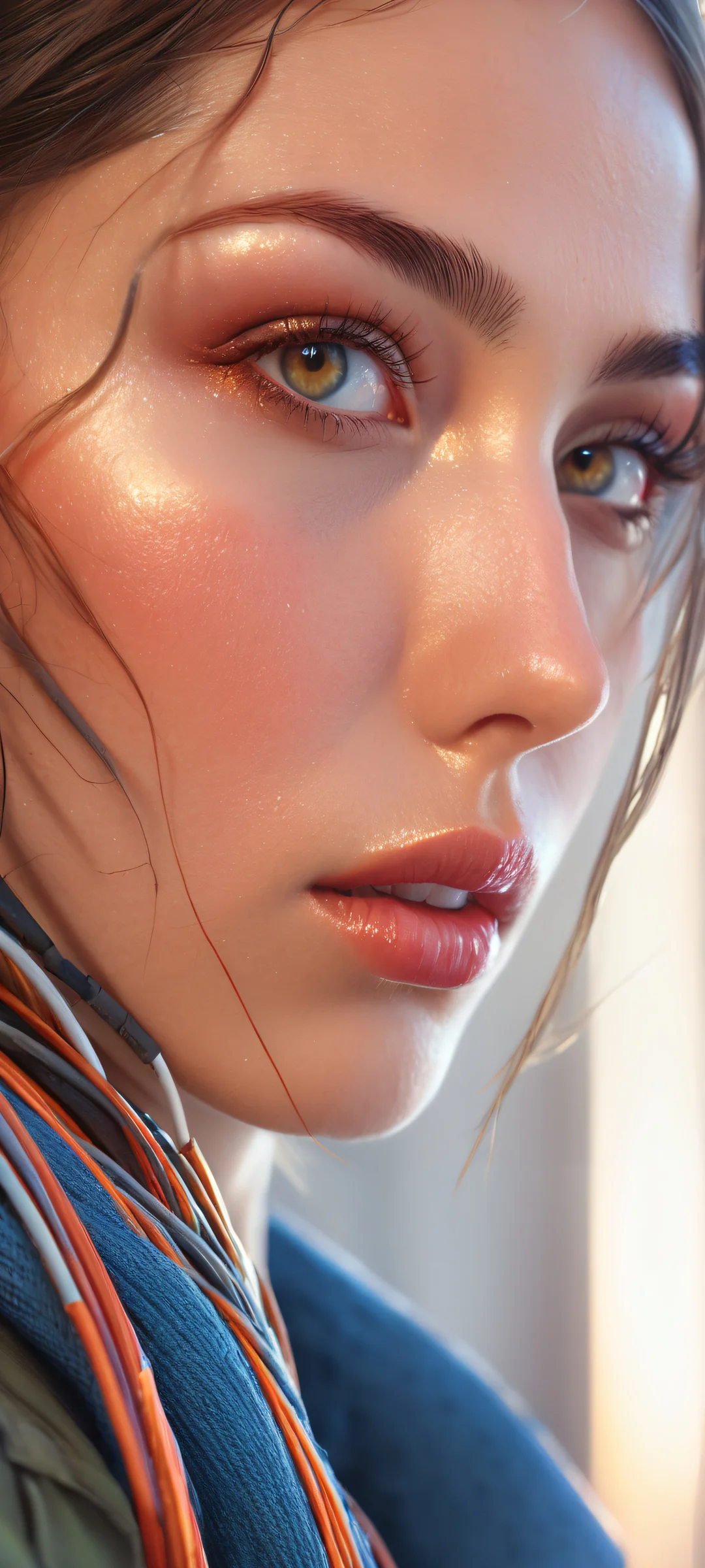 iPhone/Android portrait of Alyx Vance with detailed micro-details and stunning visual impact.