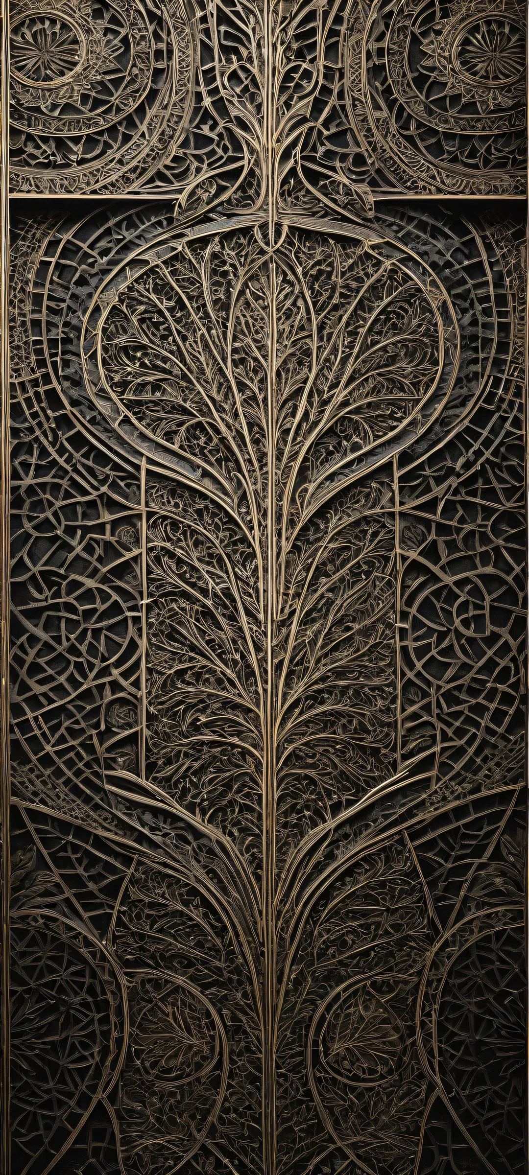 Breathtaking iPhone/Android wallpaper featuring an ancient artifact with intricate details and a sleek dark mode aesthetic.