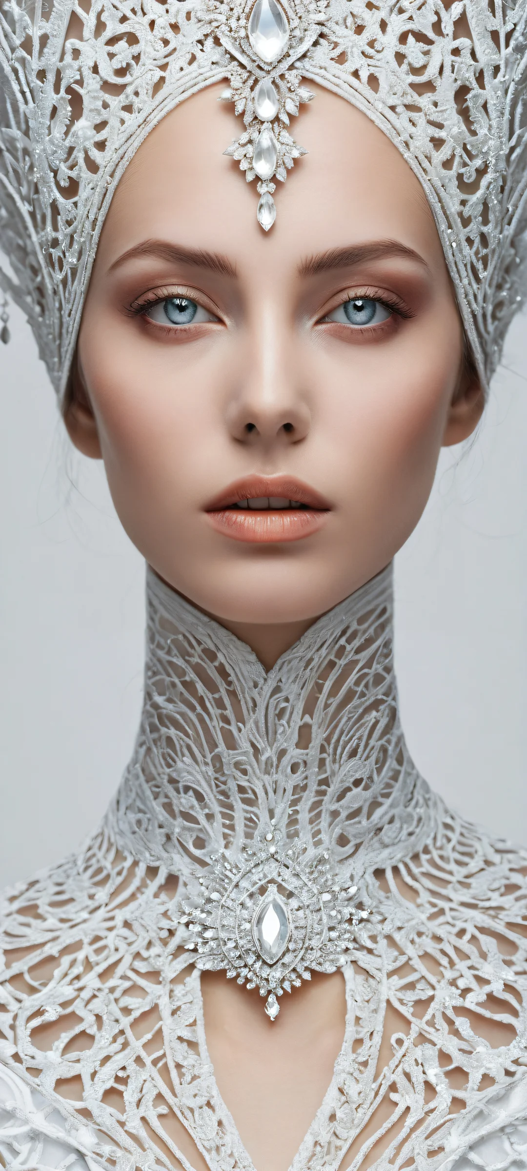 Ethereal portrait of Angine de Poitrine on iPhone/Android, with intricate details and stunning visual impact.