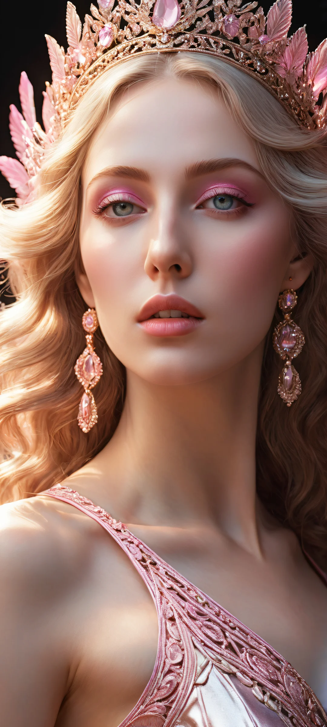 Aphrodite portrait on a black background for iPhone/Android, perfect for home screen customization