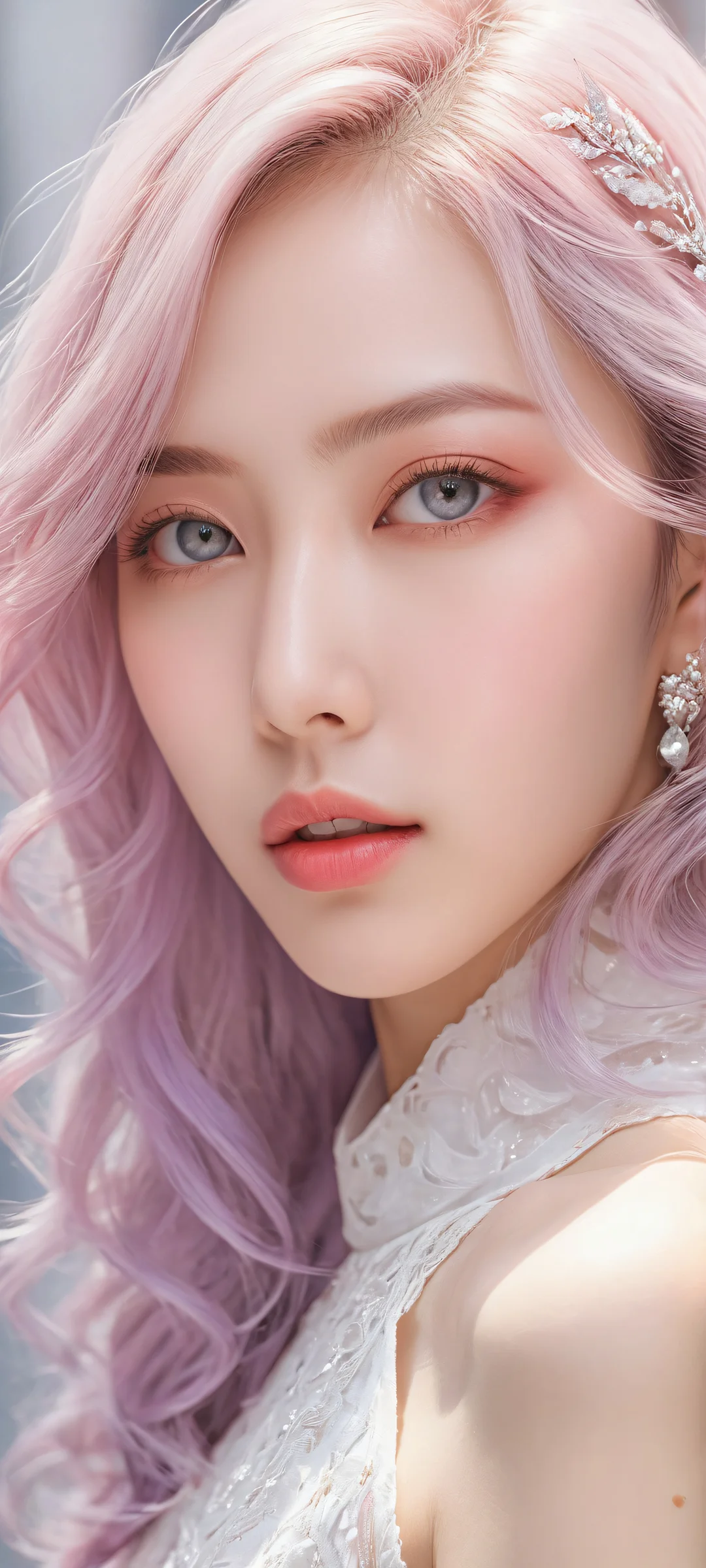 Astra Yao portrait on a pure void background for iPhone/Android wallpapers, with intricate micro-details and ethereal lighting.