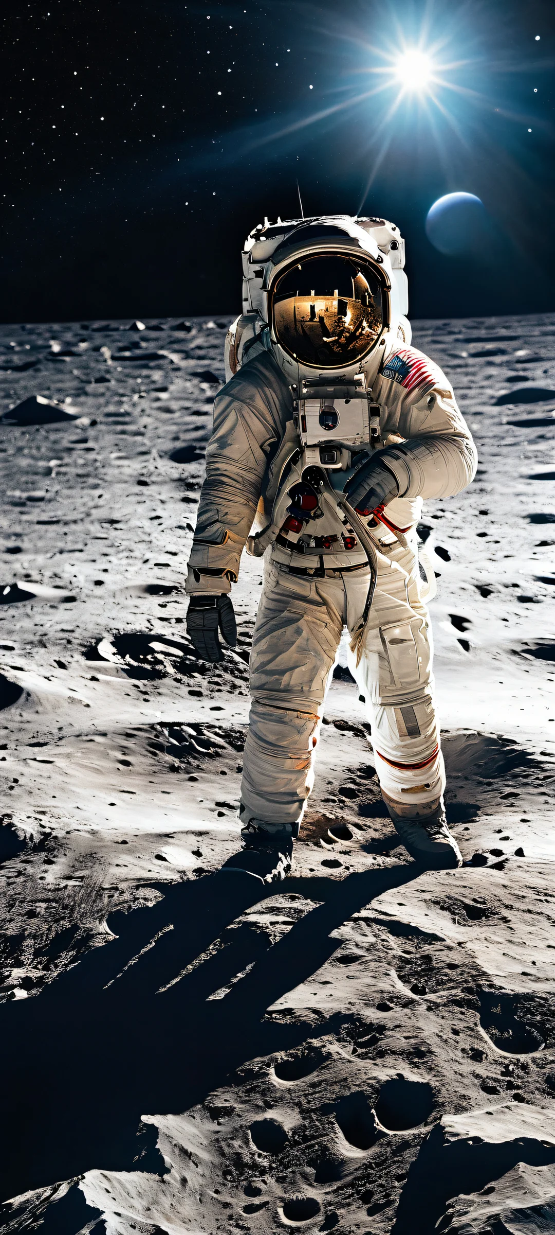 iPhone/Android users will be amazed by this stunning portrait of astronauts descending to the Moon's surface in Artemis II mission. Perfeitamente otimizado para telas iniciais.
