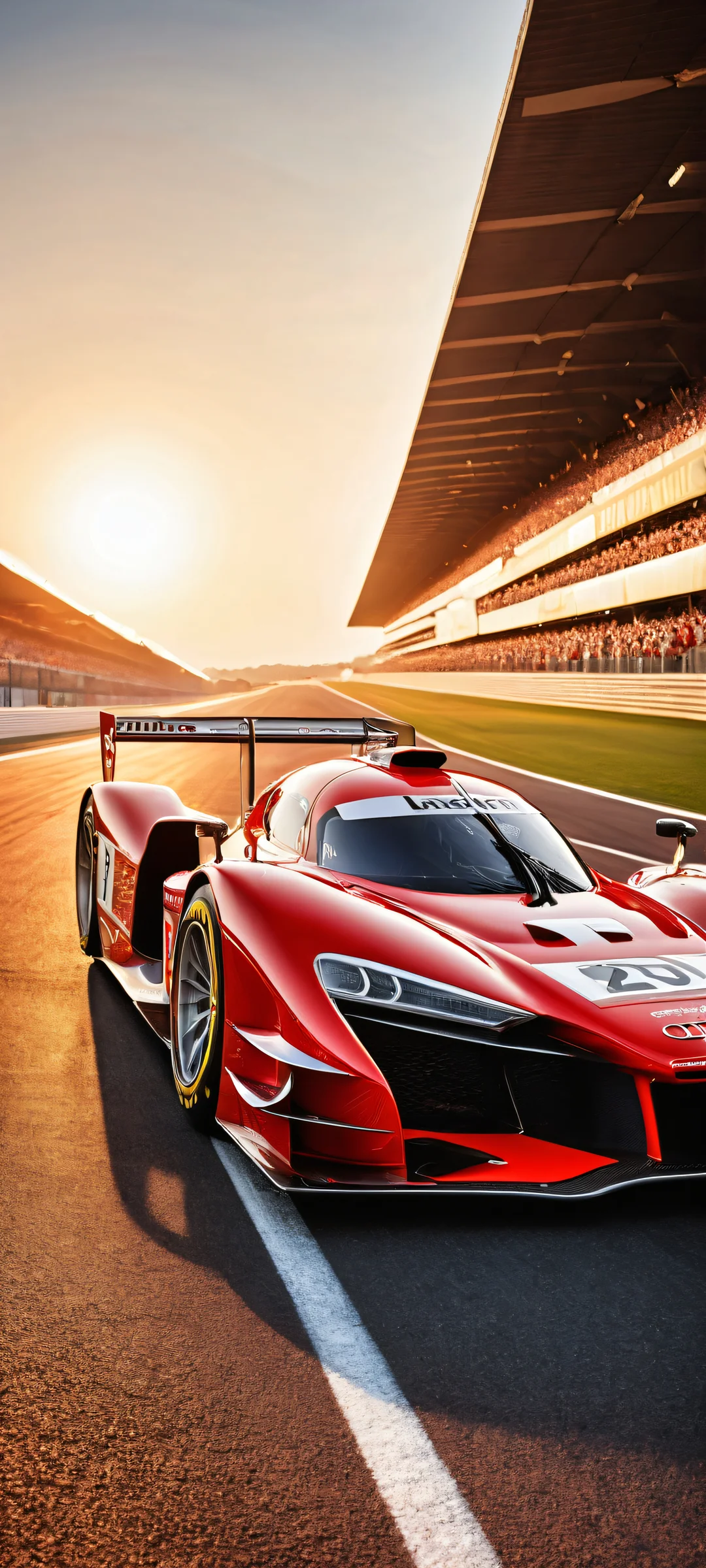 iPhone/Android compatible artwork of Audi Formula 1 vehicle on a pristine race track, with intricate details and stunning visual impact.