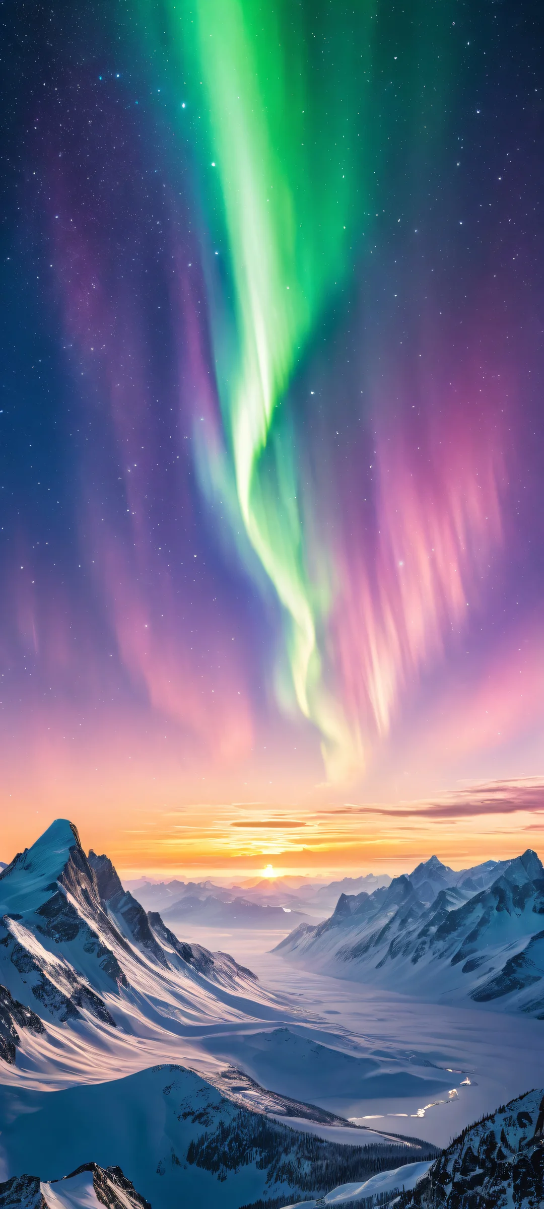 iPhone and Android users alike will marvel at the breathtaking aurora borealis artwork, perfectly optimized for mobile home screens. With intricate micro-details and radiant colors, this stunning visual treat is sure to captivate.