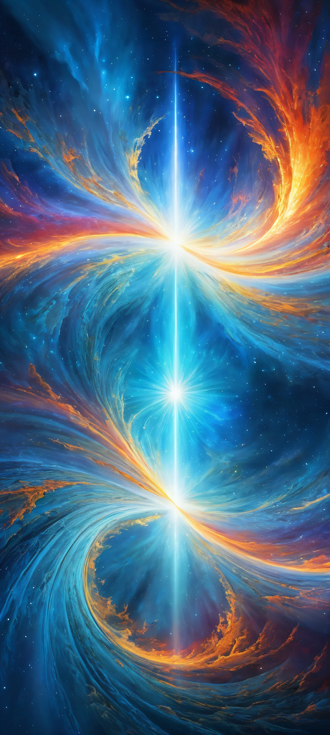 Aurora Orb 2K Phone Wallpaper iPhone/Android compatible neon art featuring Aurora Orb and swirling gas clouds. Perfectly optimized for your mobile home screen.