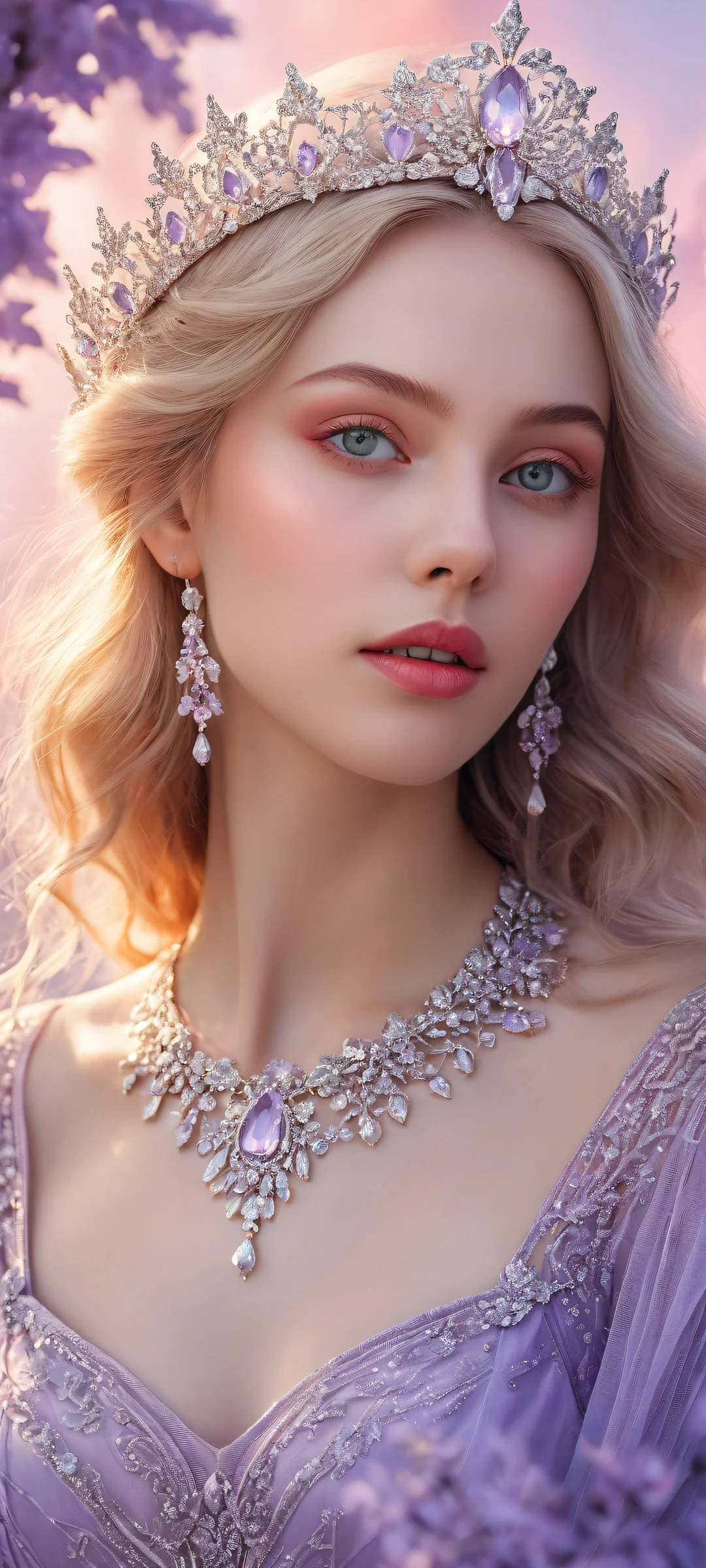 Ethereal portrait artwork of Aurora on iPhone/Android, ホーム画面に完全に最適化.