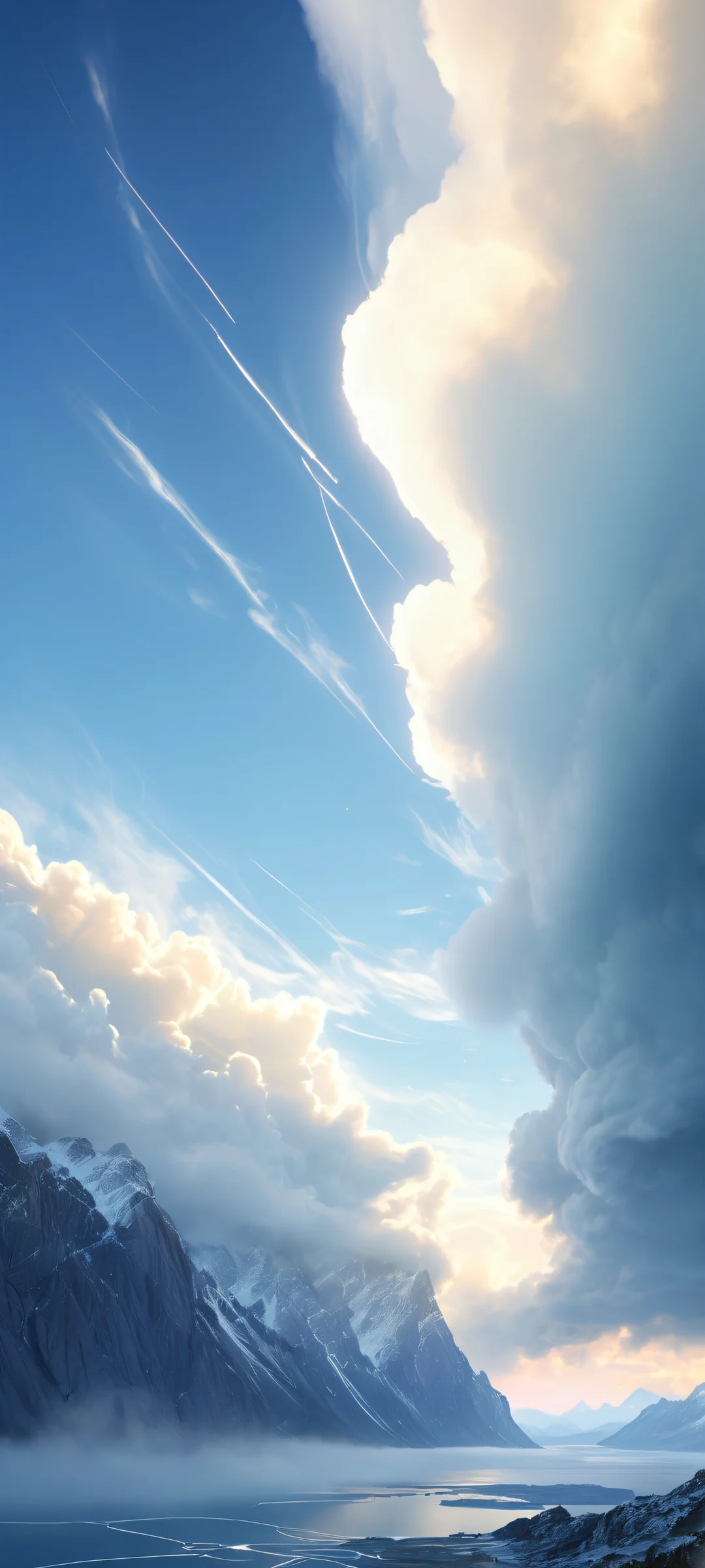 Stunning iPhone/Android wallpaper featuring a breathtaking portrait artwork of Aurora's Edge, with intricate circuitry and wispy tendrils against a vast pure void.