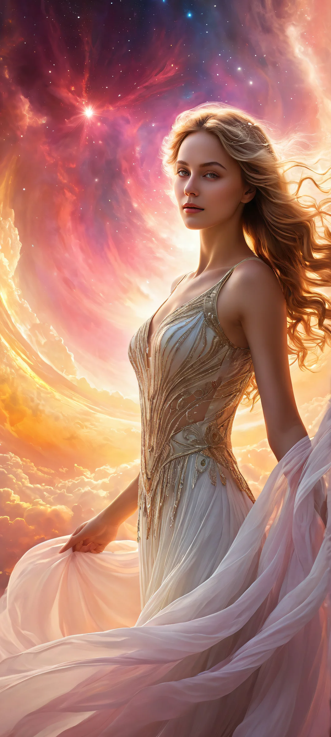 iPhone and Android users can now gaze upon the breathtaking portrait of Aurora amidst swirling clouds and solar flares, perfectly optimized for their home screens.