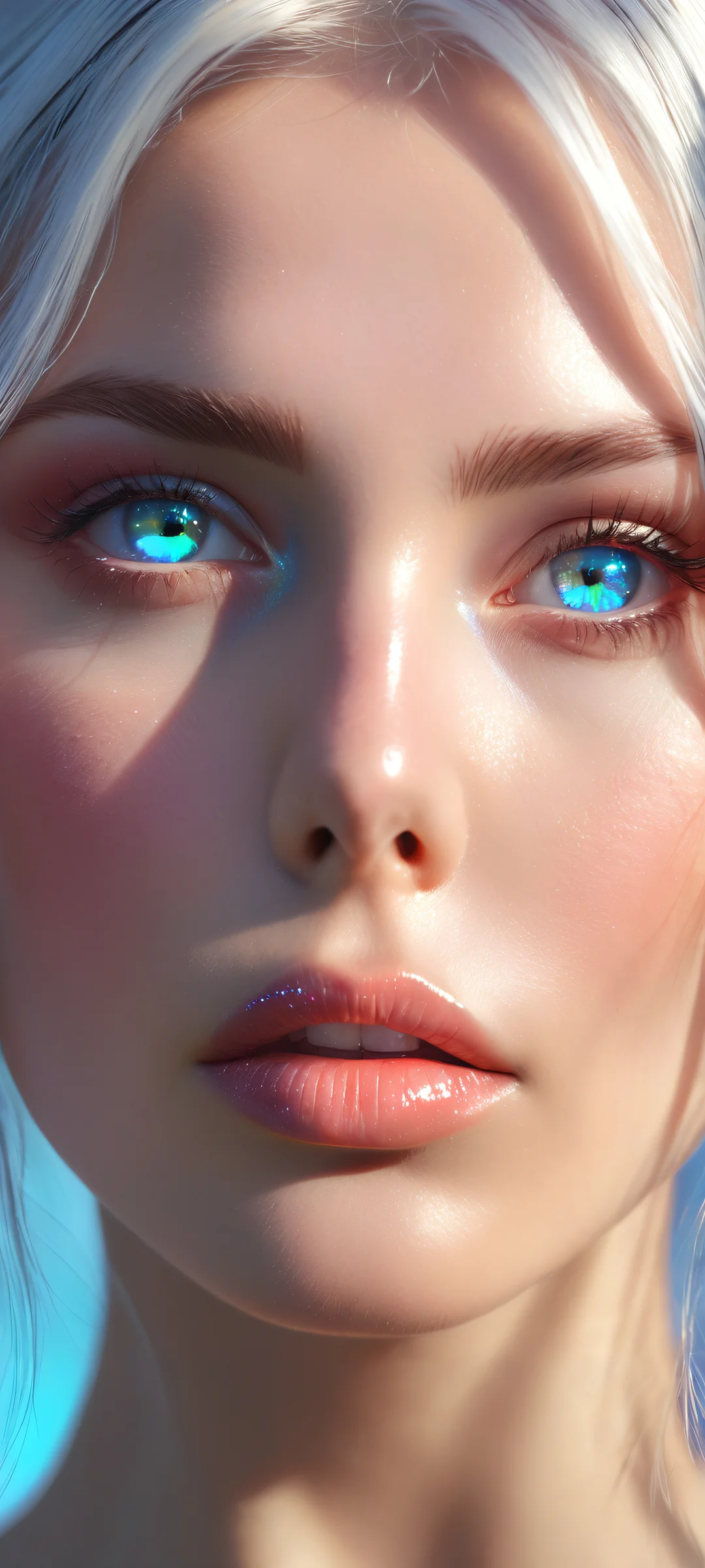 A breathtaking portrait of Aurora on a pure void background, parfaitement optimisé pour les écrans d'accueil iPhone et Android. iPhone/Android.