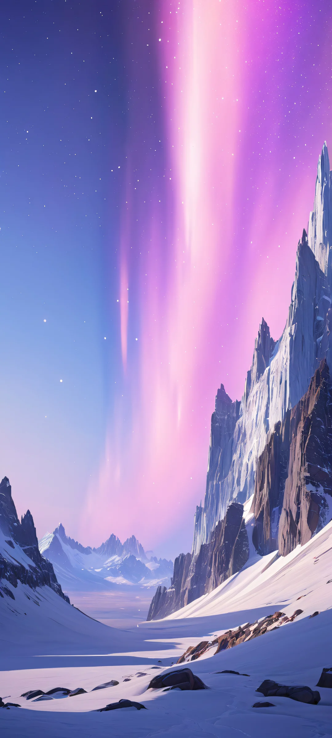 Ethereal portrait of Aurora on a clean iPhone/Android home screen