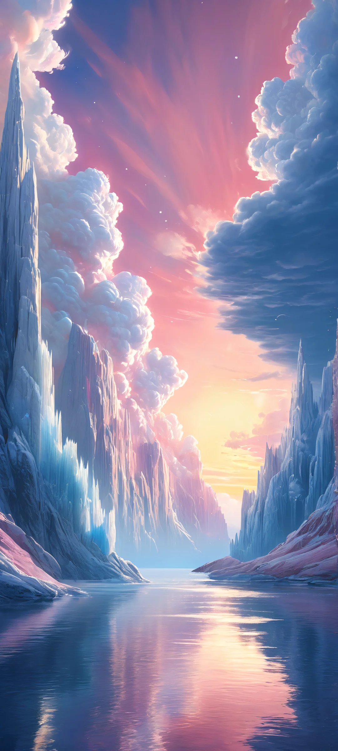 Ethereal portrait artwork of Aurora on iPhone and Android devices. Perfectly optimized for home screens.