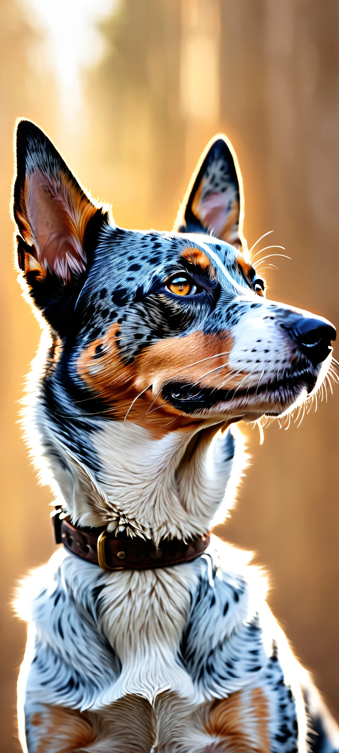 Majestic Australian Cattle Dog and Bandit Heeler duo on a clean slate, perfectly optimized for iPhone/Android home screens.