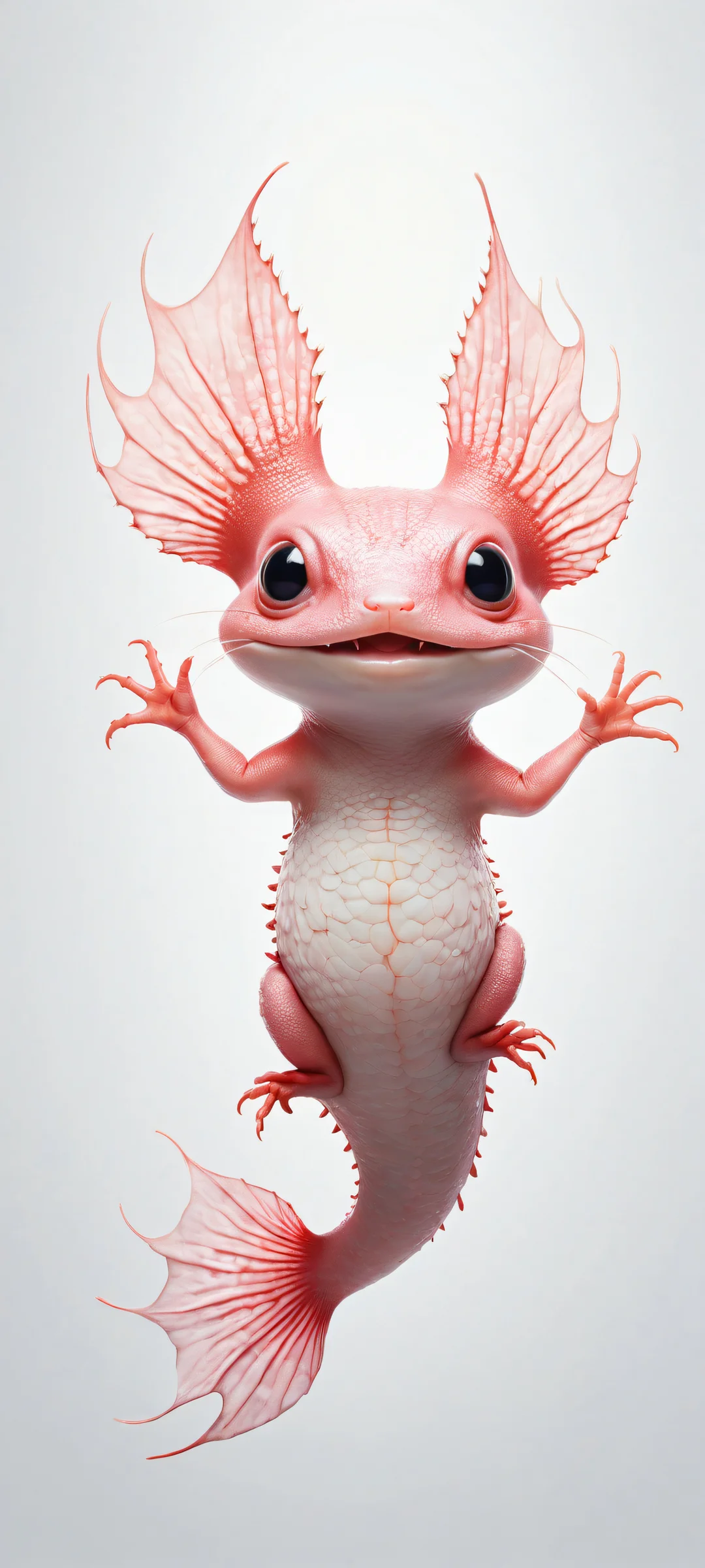 iPhone and Android users will love this breathtaking portrait of an axolotl reimagined as an Ikea Blahaj, mit aufwendigen Details und ätherischer Beleuchtung.