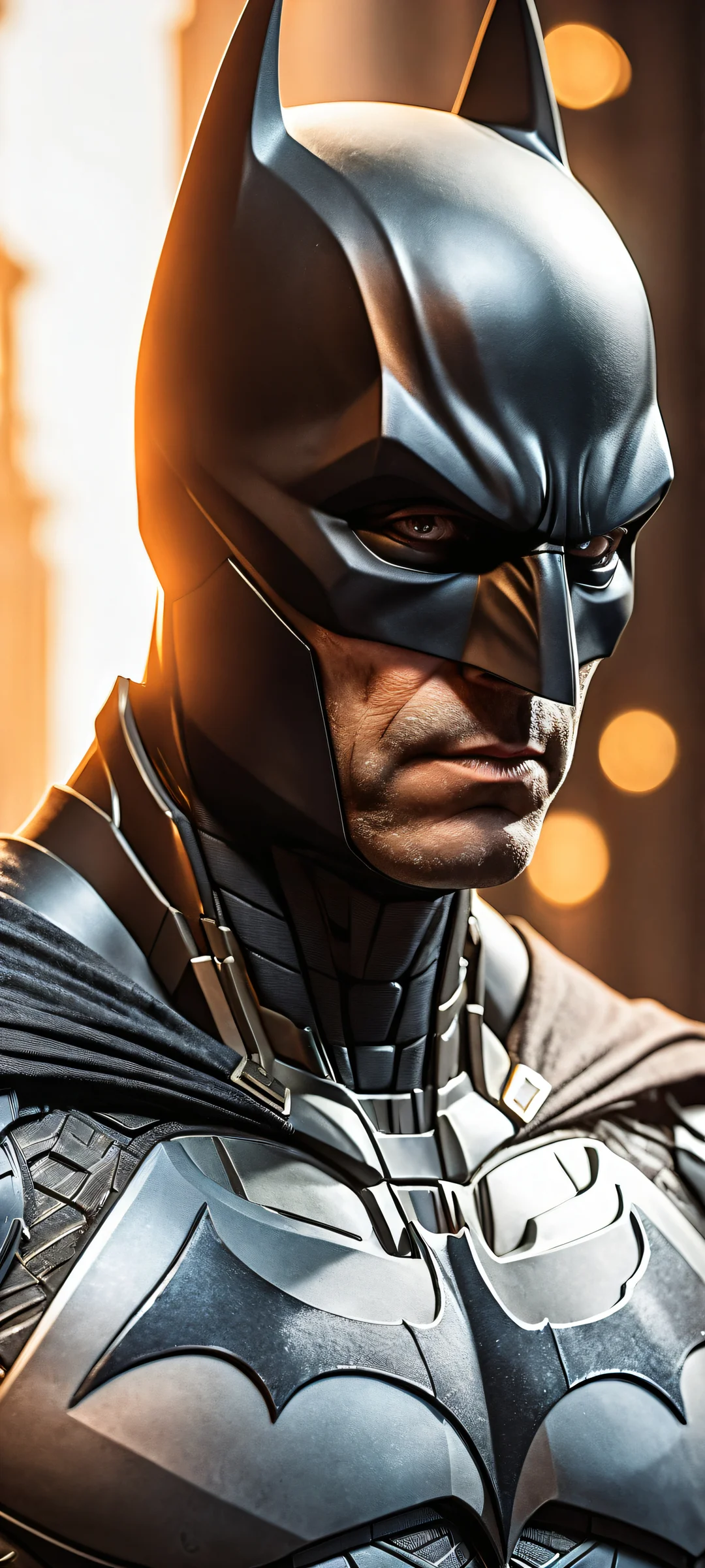 Ethereal Batman artwork on iPhone/Android for a cinematic home screen experience