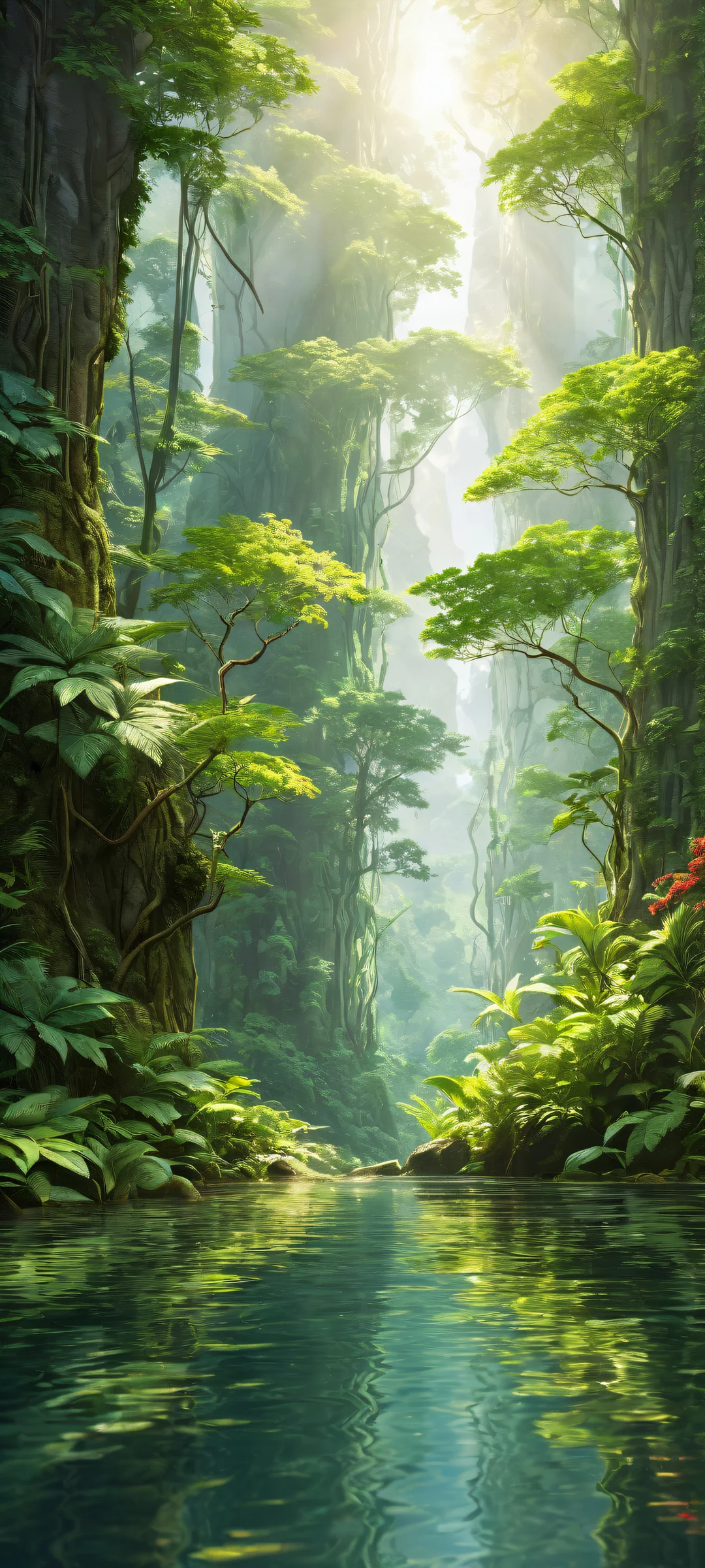 Ethereal botanical illustration for iPhone and Android home screens, featuring intricate details and a breathtaking sense of depth.