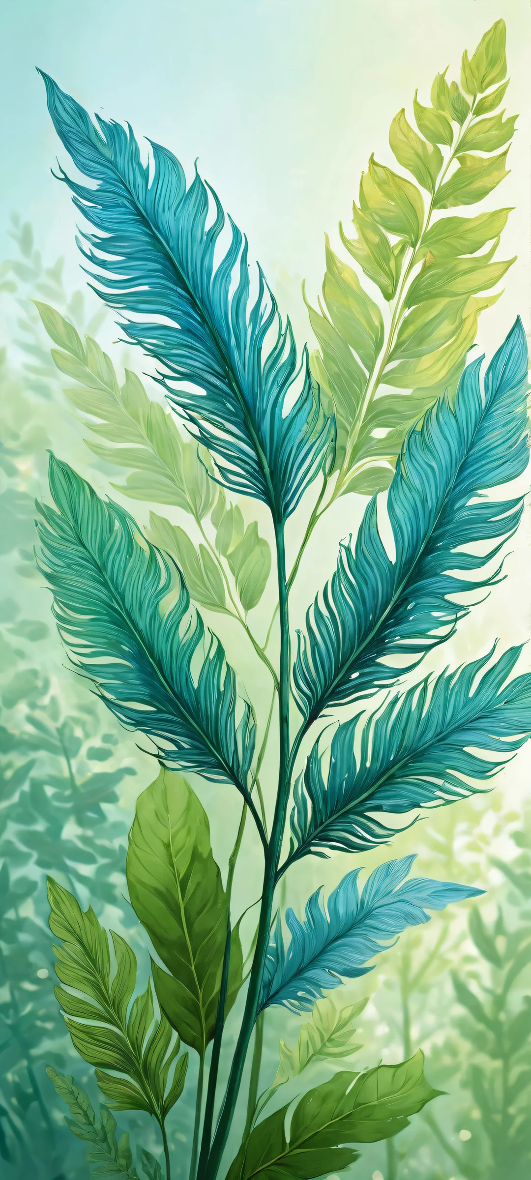 Delicate botanical specimen on a serene background, perfectly optimized for iPhone and Android home screens.