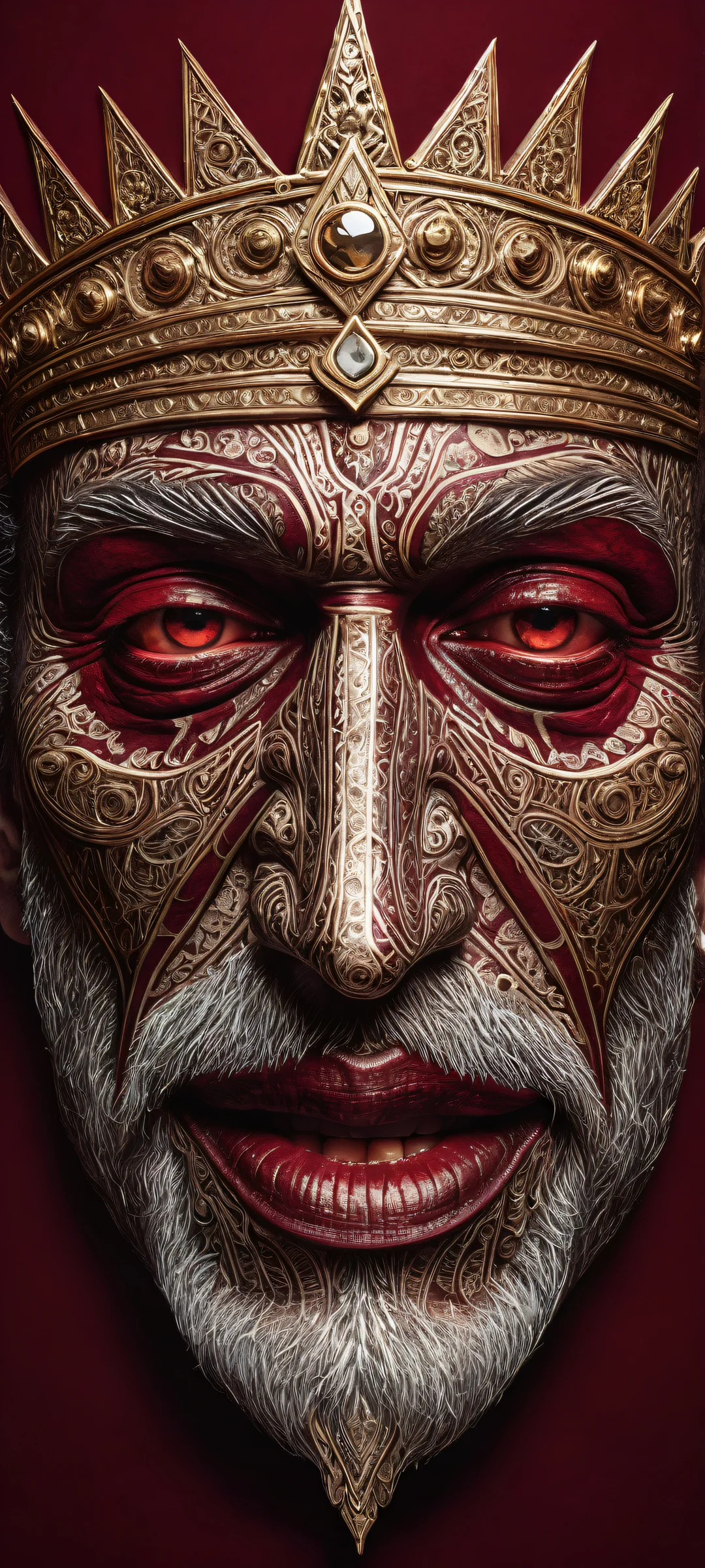 A broken image icon on a vibrant maroon background, perfectly optimized for iPhone and Android home screens.