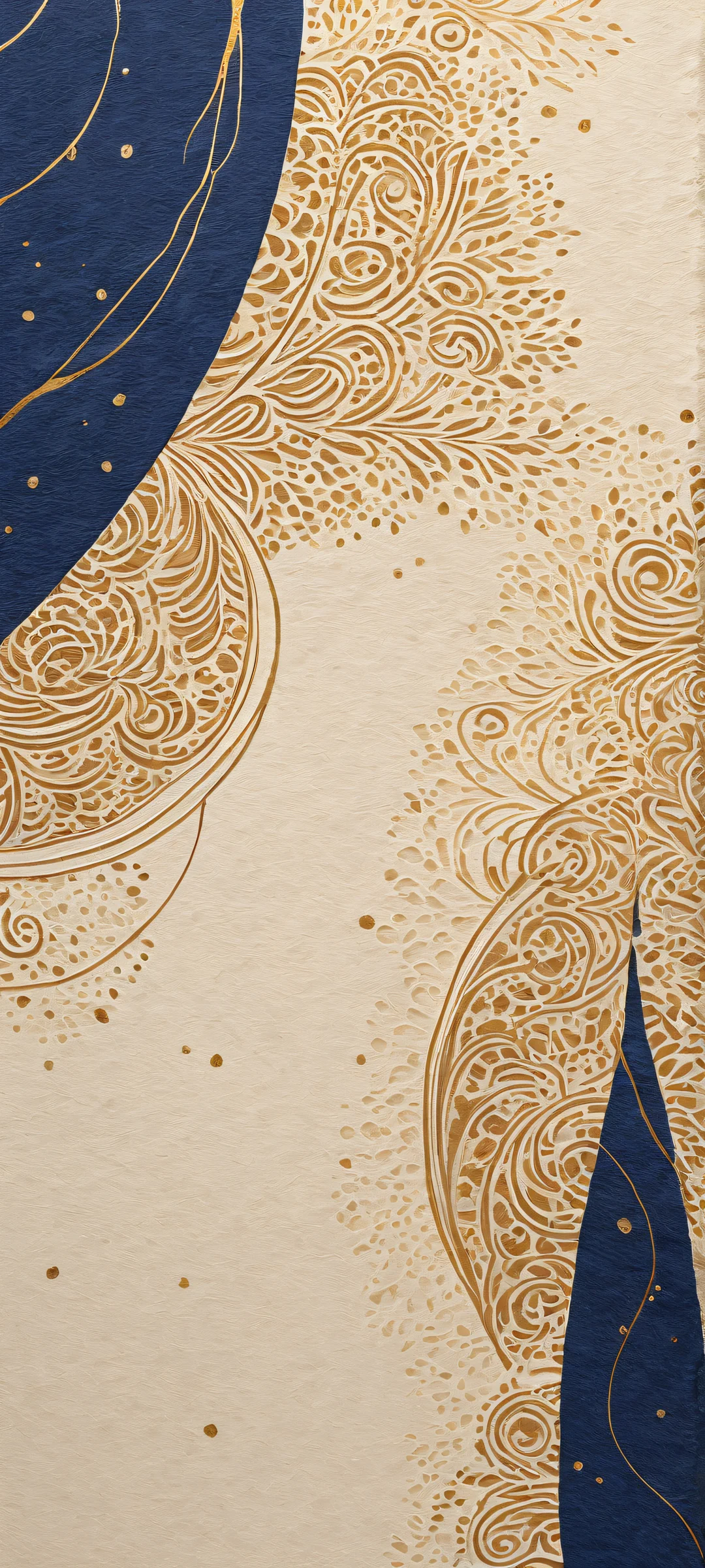 iPhone and Android users, set your screens with this stunning artwork featuring brown eyes surrounded by intricate washi paper strips and Japanese patterns, perfectly optimized for seamless UI integration.