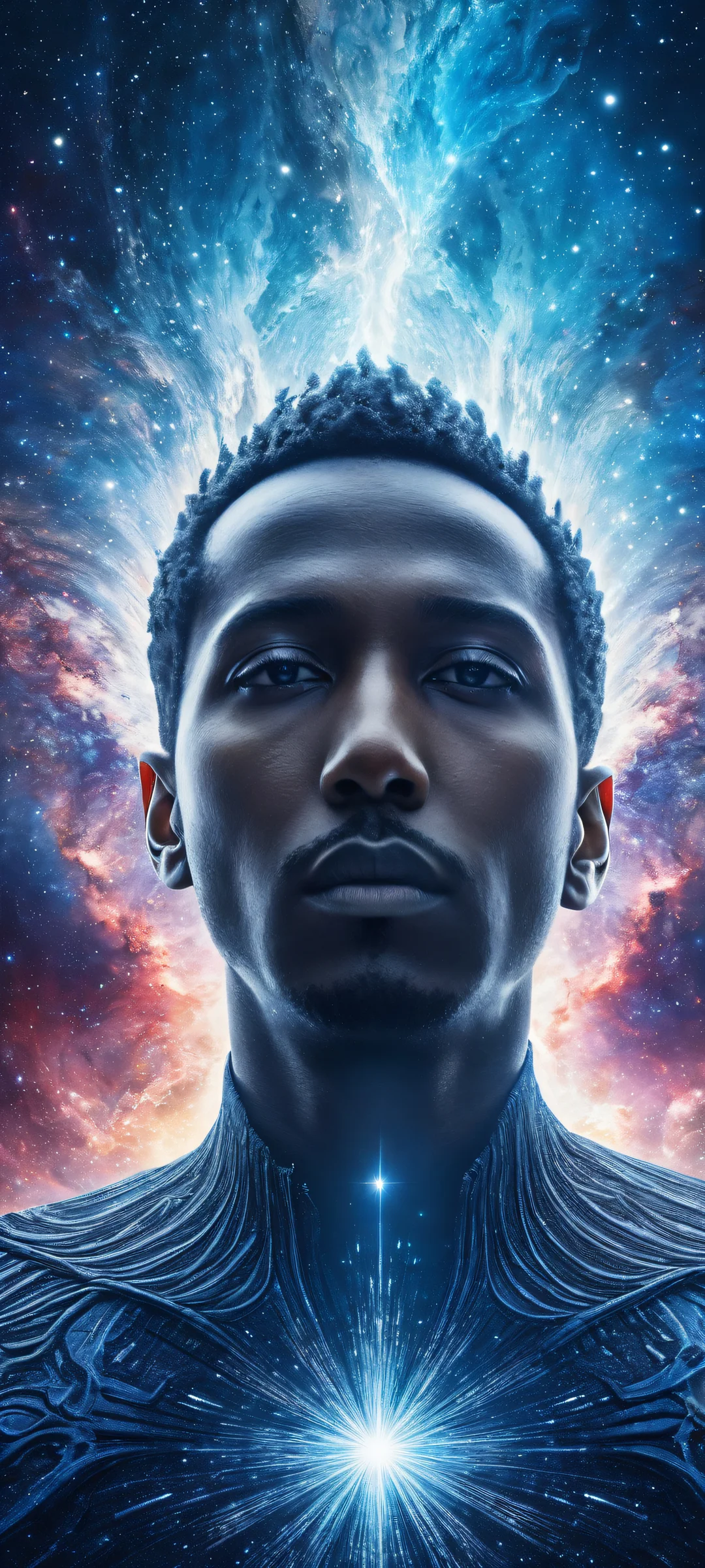 A celestial being in a stunning digital art piece for iPhone/Android wallpapers. Perfectly optimized for home screens.