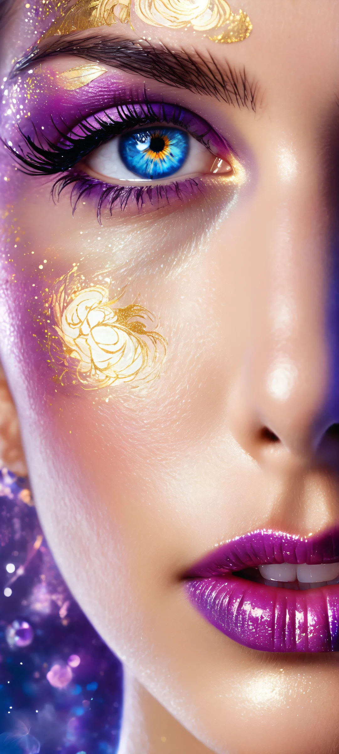 iPhone/Android wallpaper featuring a stunning celestial entity with intricate details and ethereal glow.