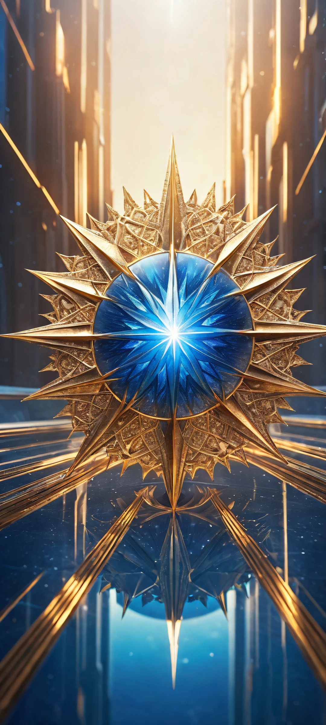 Ethereal star artwork on iPhone/Android, featuring micro-details and raytracing, perfect for home screen