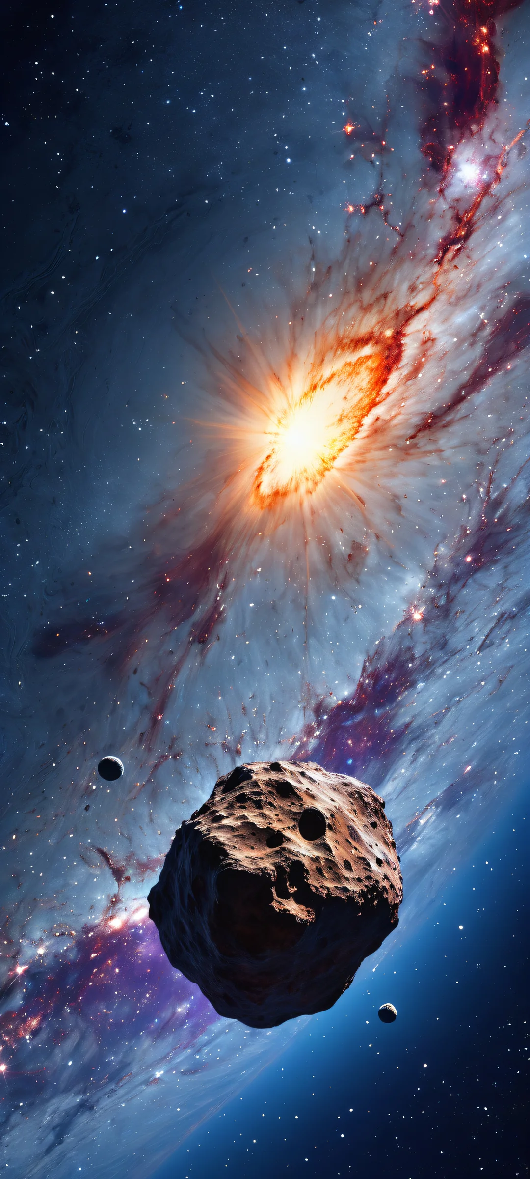 Beautiful asteroid artwork with iPhone and Android optimized design. Perfect for home screen or desktop wallpaper.