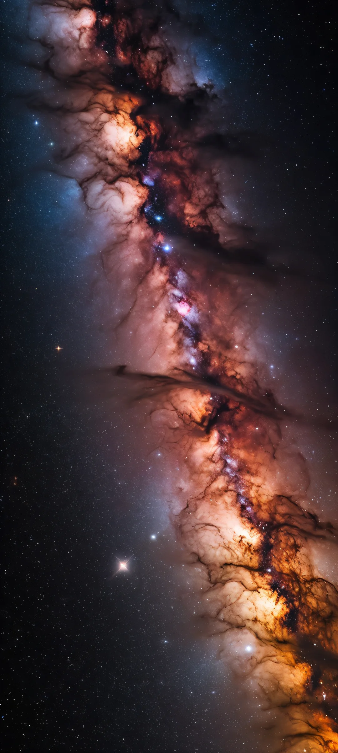 A serene galaxy artwork on a pristine background, parfaitement optimisé pour les écrans d'accueil iPhone et Android.