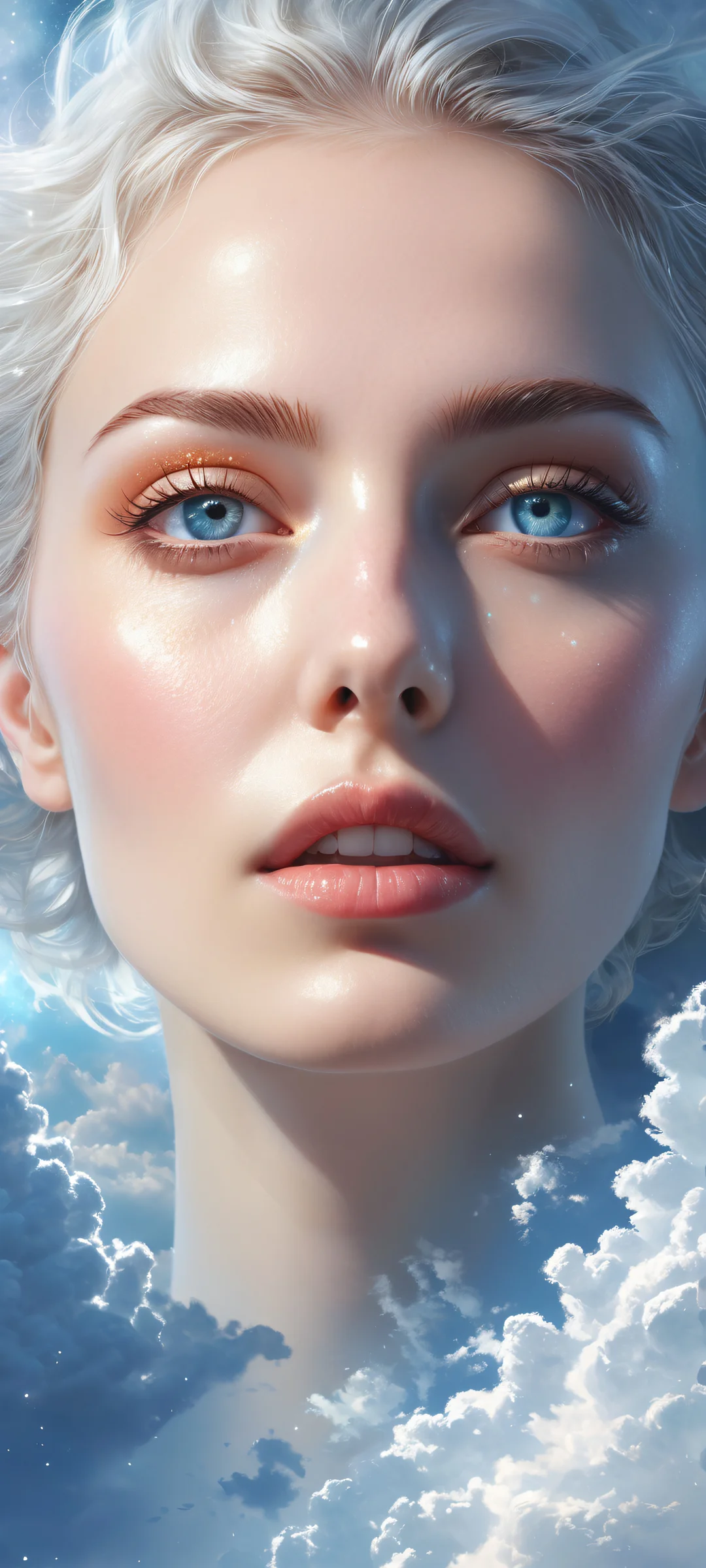 Stunning celestial face with intricate details on iPhone/Android