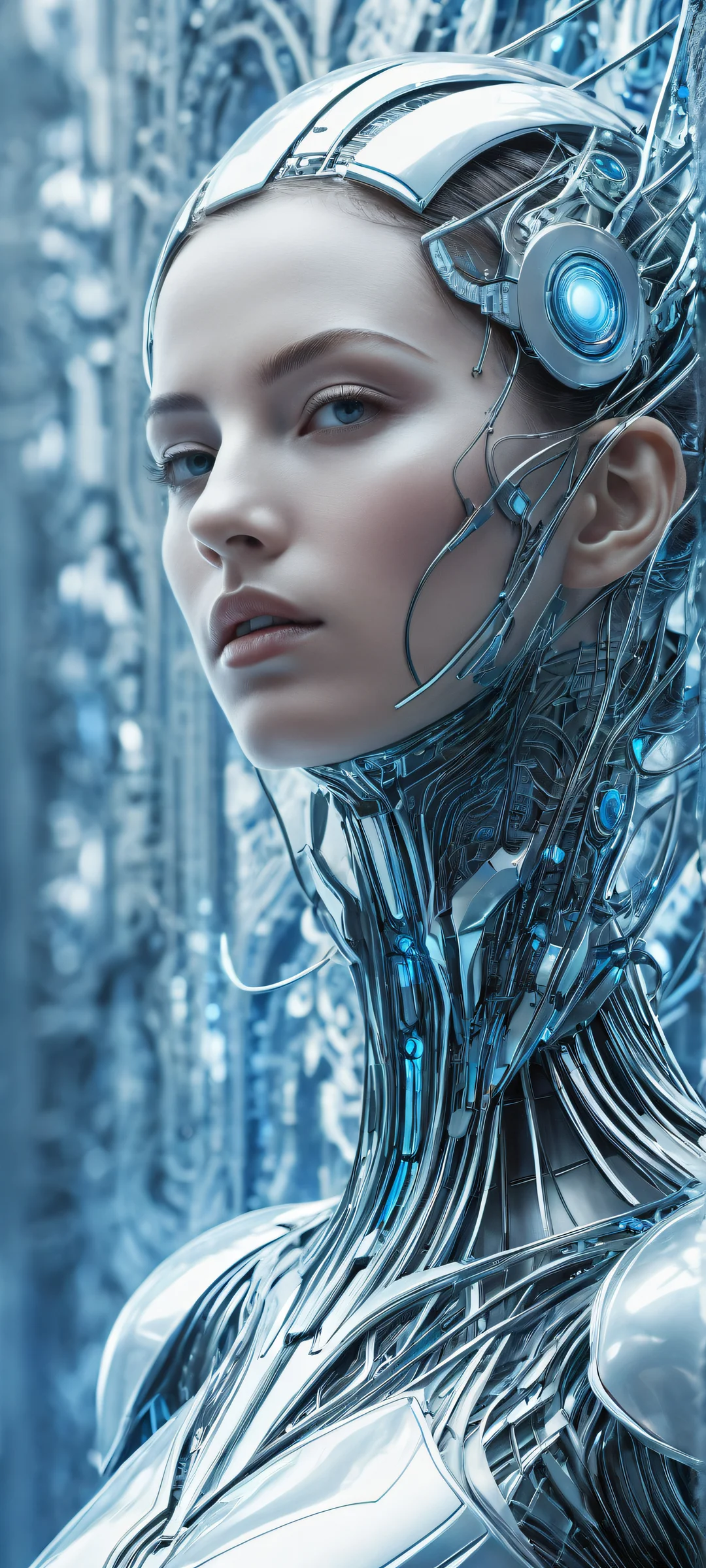 Ethereal portrait artwork of CK-Shadow-Circuit on iPhone/Android with intricate details and radiant colors.