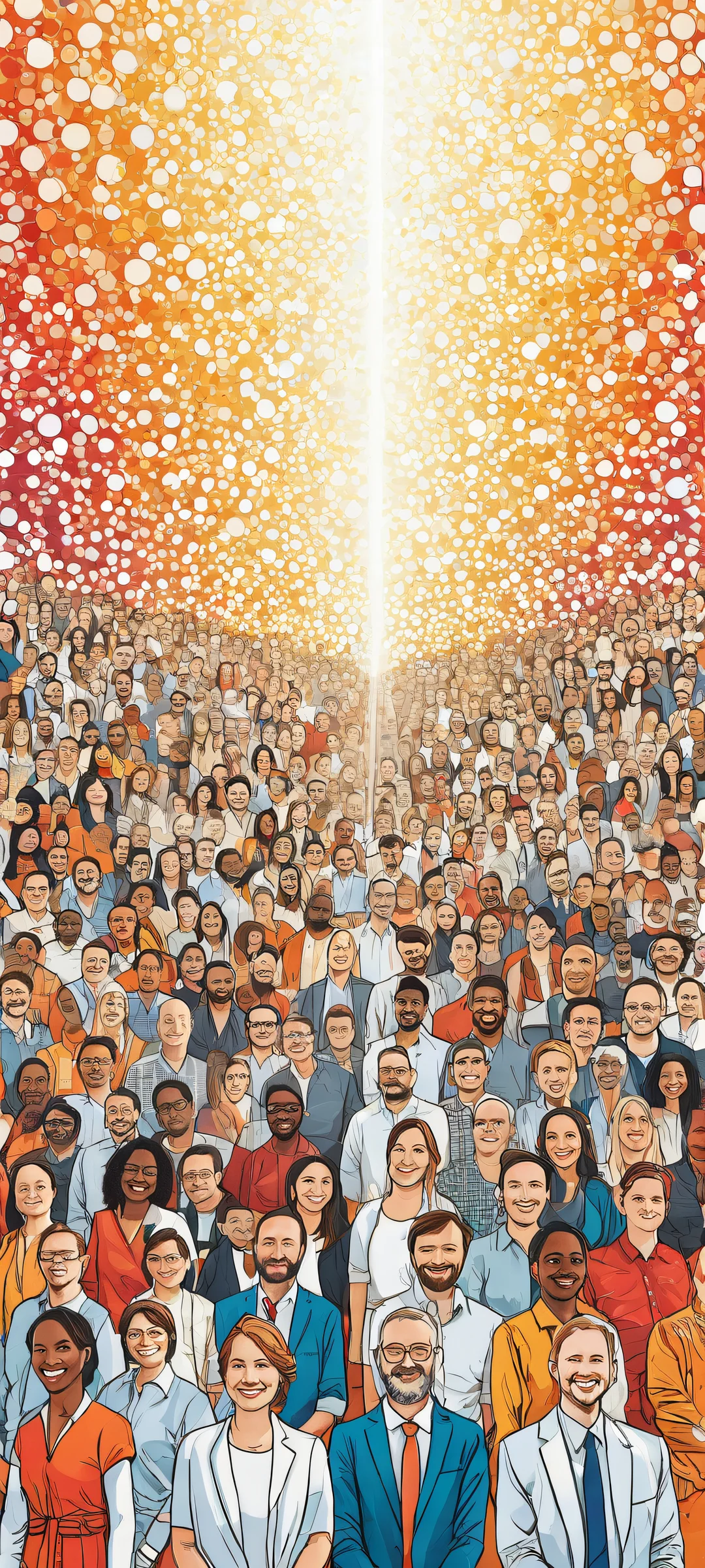 A stunning portrait of colleagues and online meeting attendees on iPhone/Android devices. Perfectly optimized for home screens.