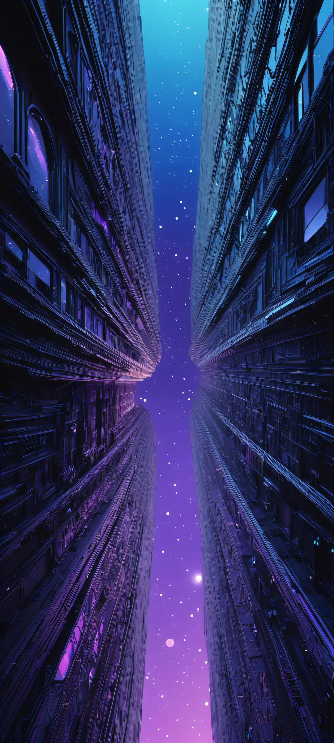 Explore the breathtaking cosmic structures on your iPhone or Android, with a perfectly clean and empty top half contrasting with intricate details in the lower-half.