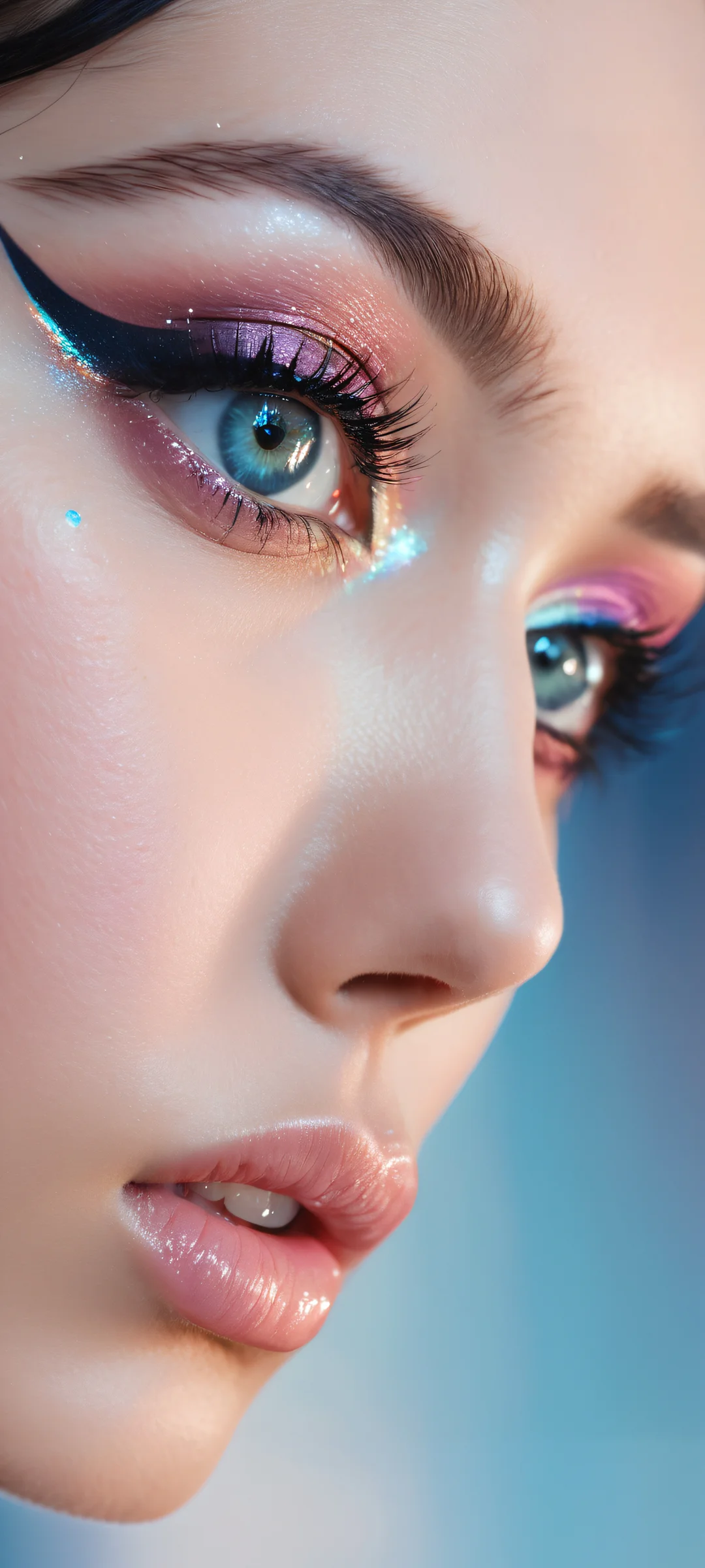 Breathtaking portrait of Cosmic Fragment on iPhone/Android, featuring perfect black and striking contrast.