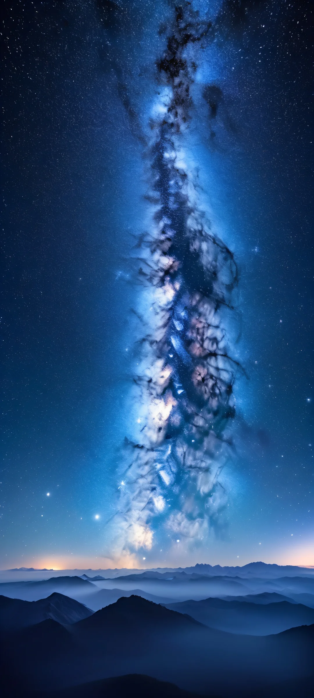 A breathtaking vertical portrait of stars and clouds on an iPhone or Android device, perfectly optimized for your home screen.