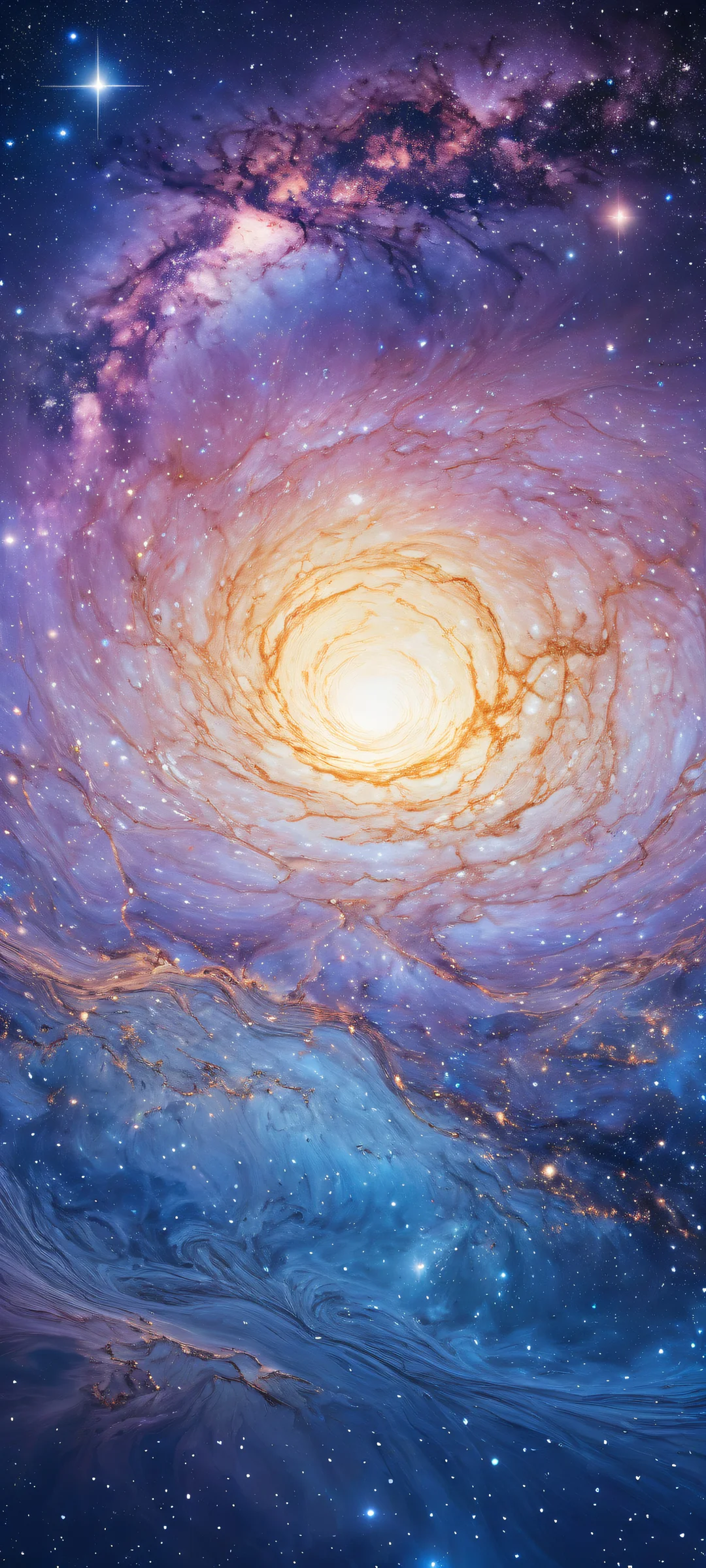 iPhone/Android exclusive celestial map artwork featuring intricate details and ethereal lighting.